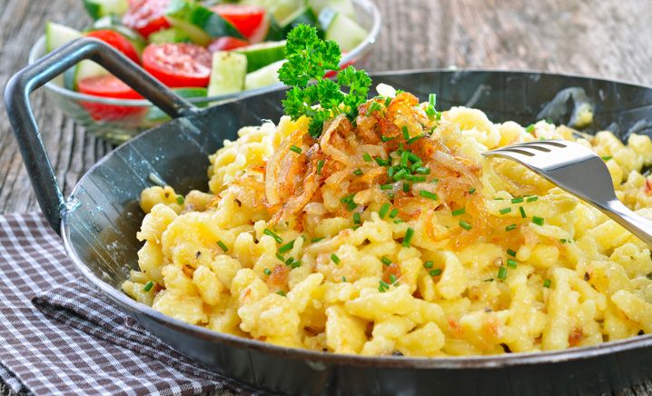 Spatzle panna e Speck IGP Alto Adige