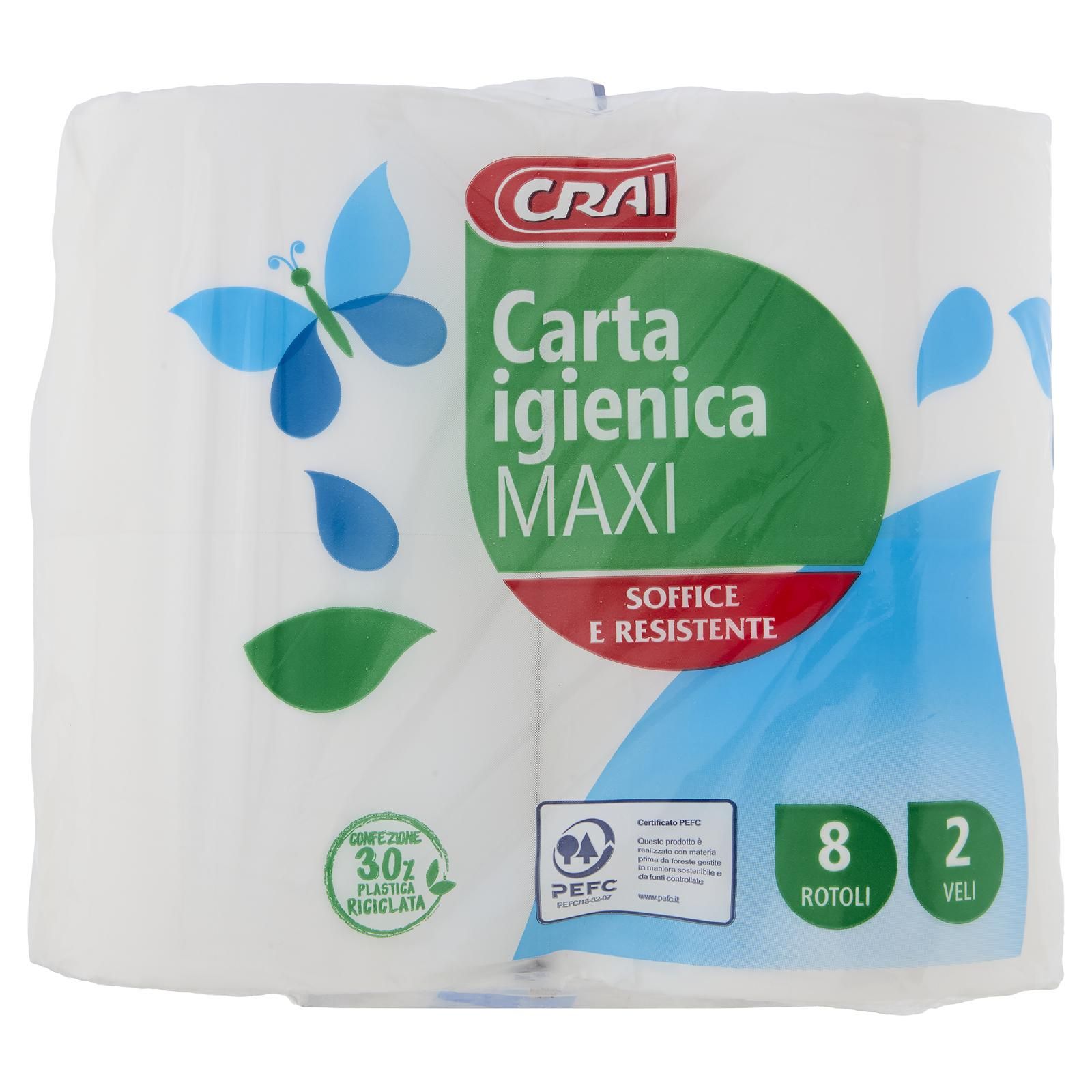 Crai Carta igienica Maxi 2 veli 8 pz