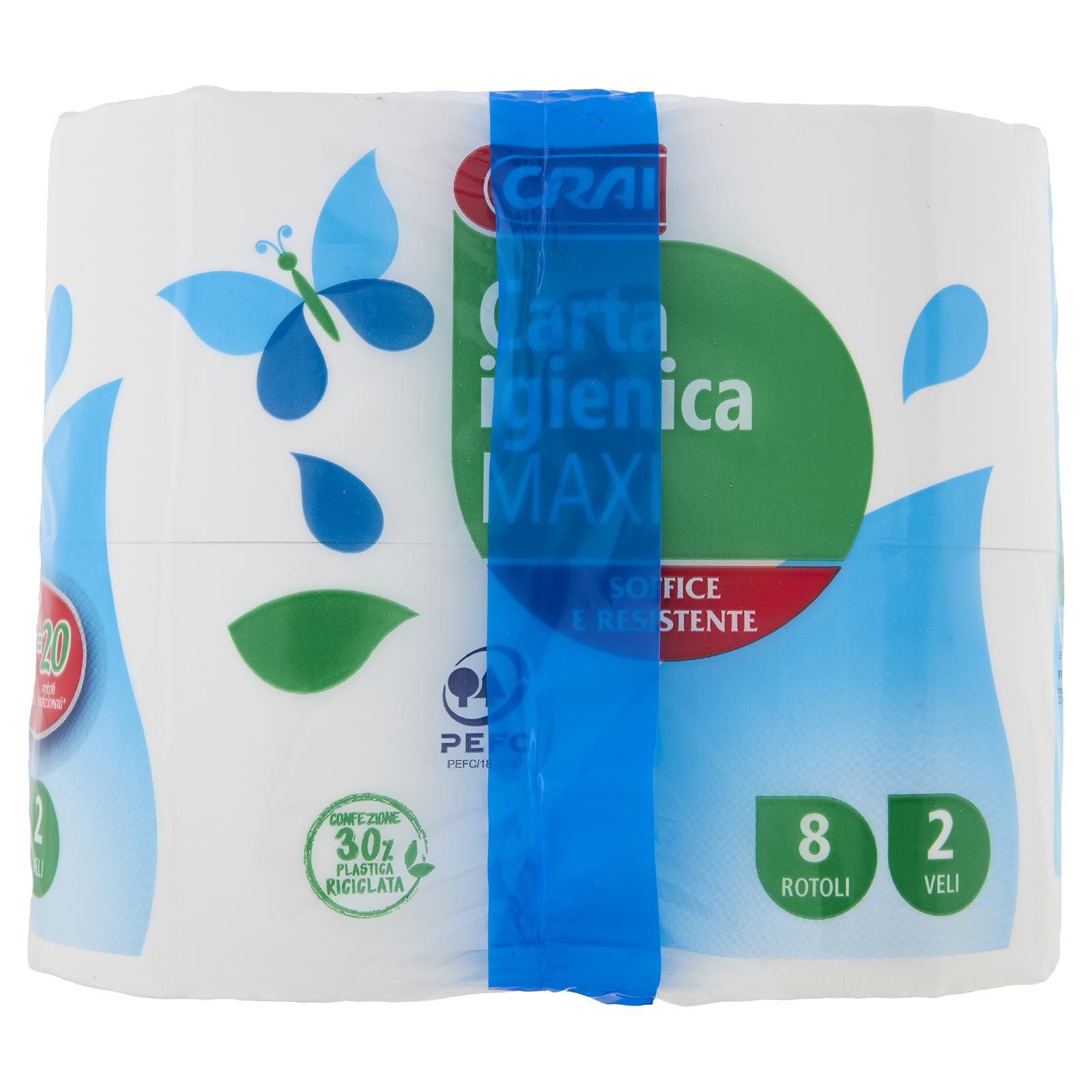 Crai Carta igienica Maxi 2 veli 8 pz