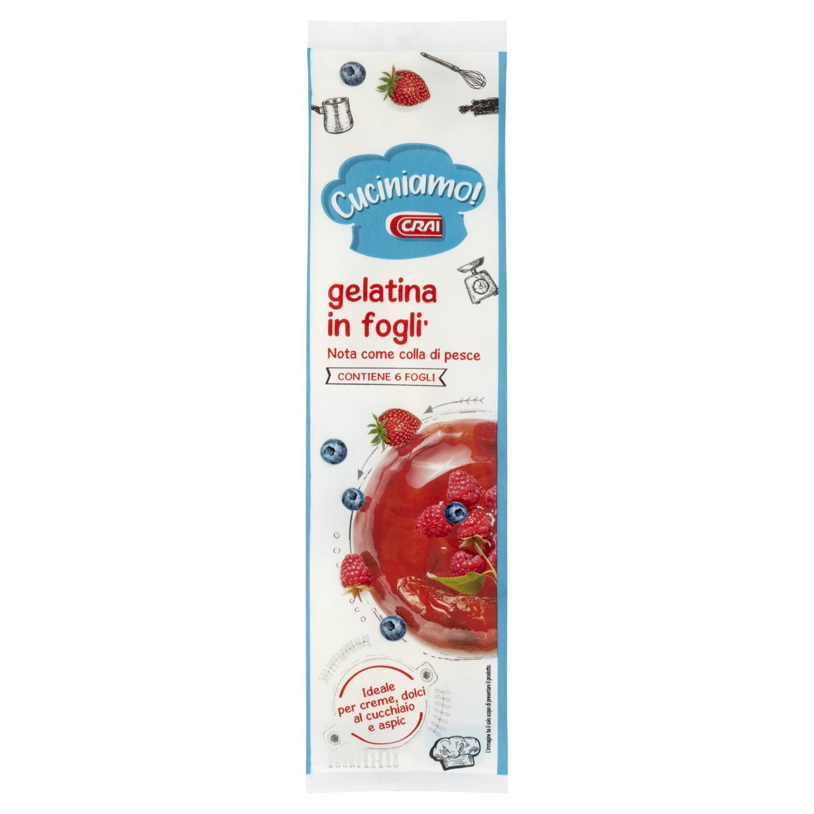 Crai gelatina in fogli 6 x 2 g