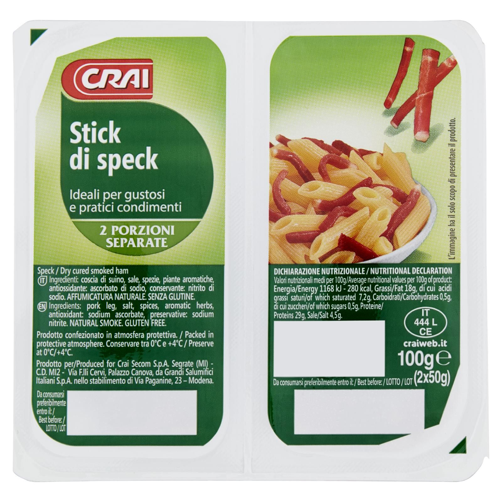 Crai Stick di speck 2 x 50 g