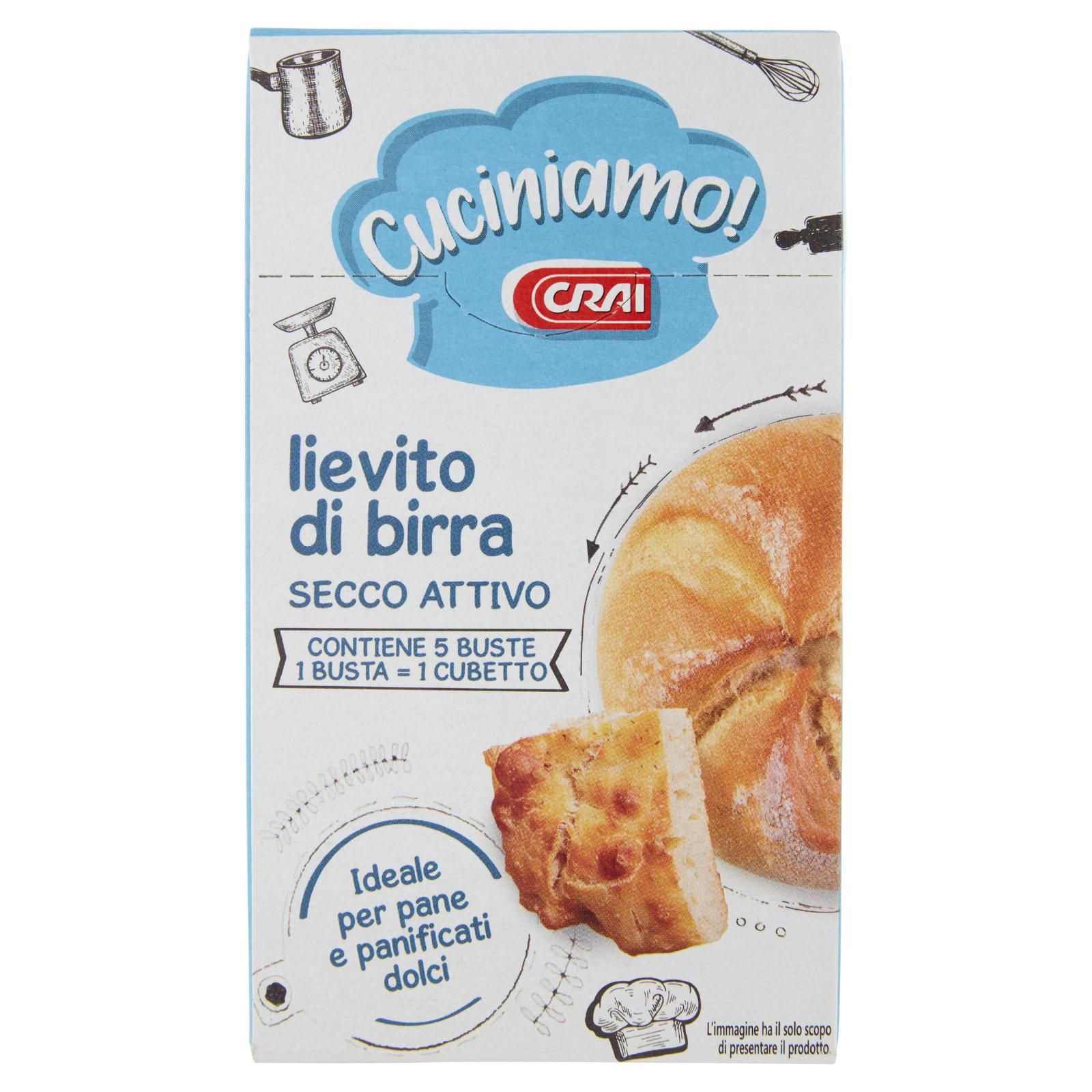 Crai Cuciniamo! lievito di birra Secco Attivo 5 x 10 g