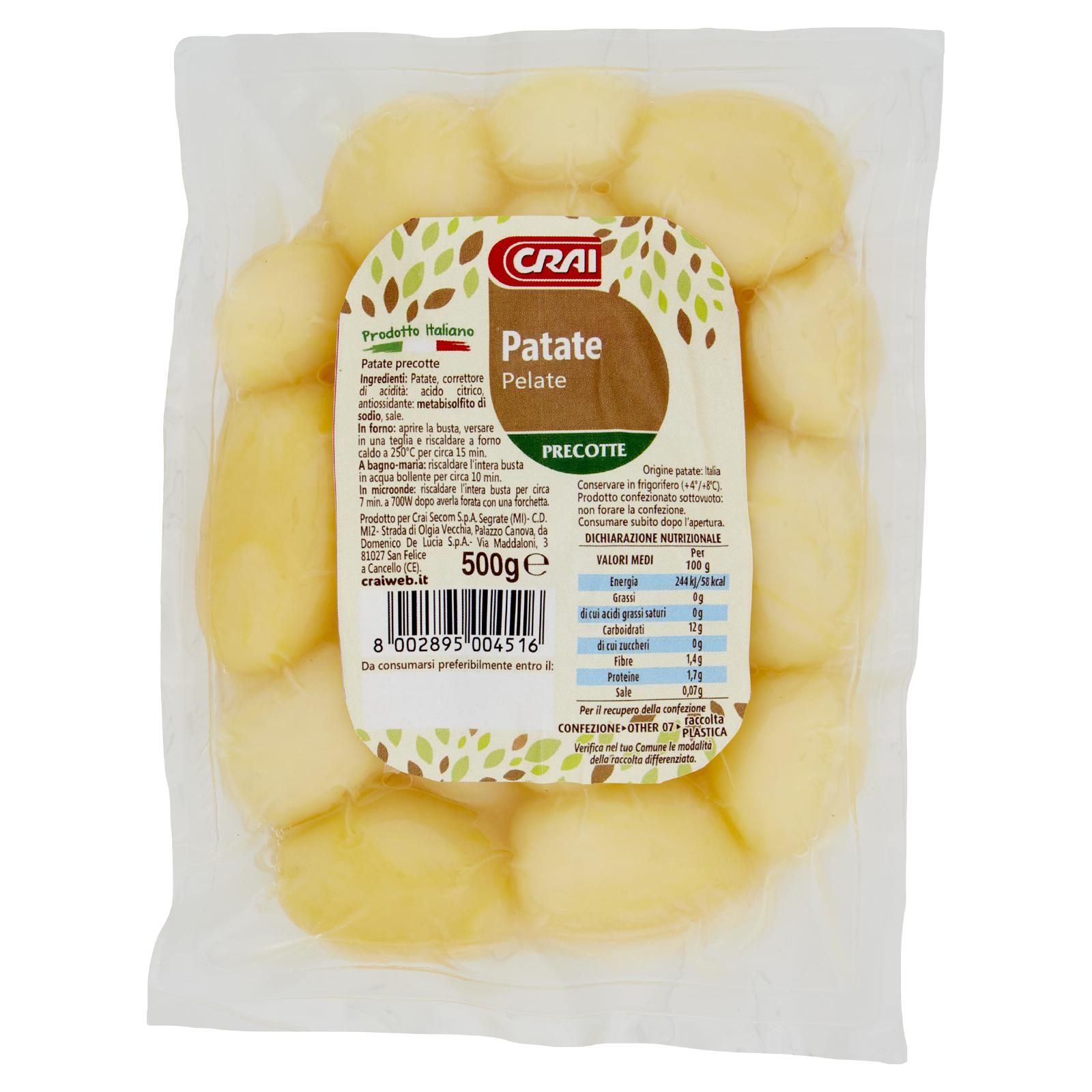 Crai Patate Pelate Precotte 500 g