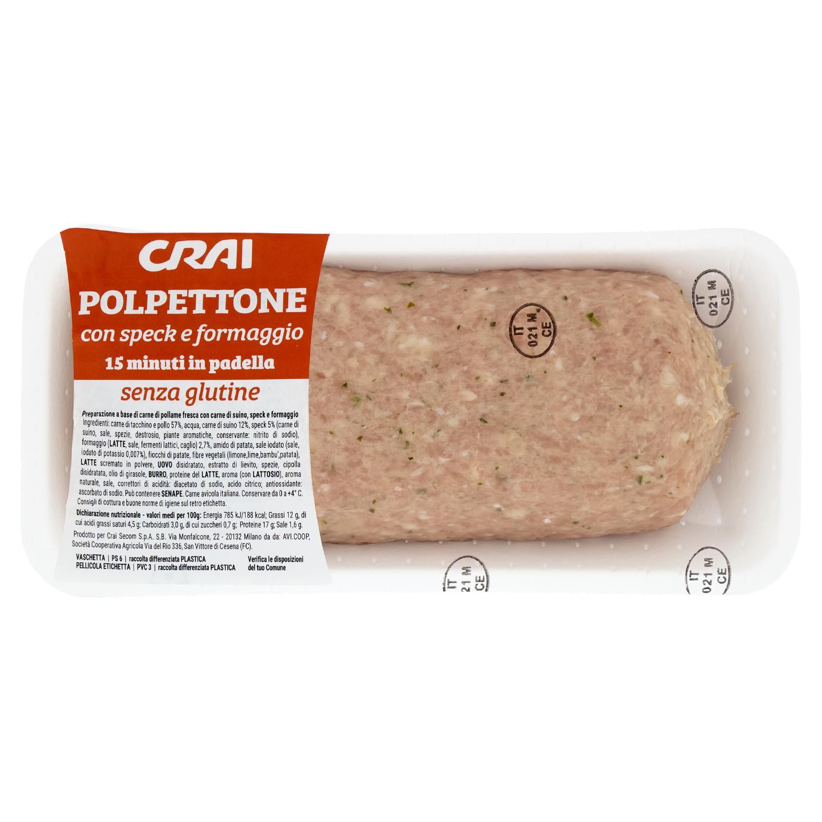 Crai Polpettone con speck e formaggio 0,700 kg