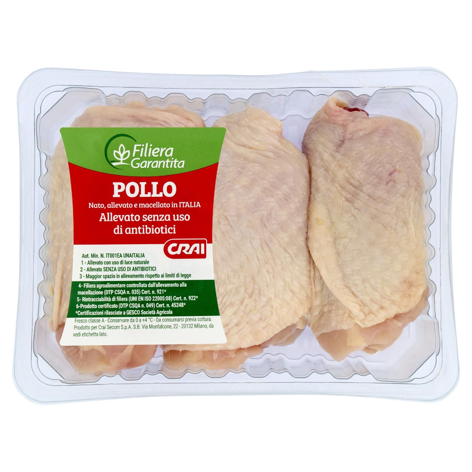 Crai Filiera Carni Pollo Sovracosce 0,500 kg