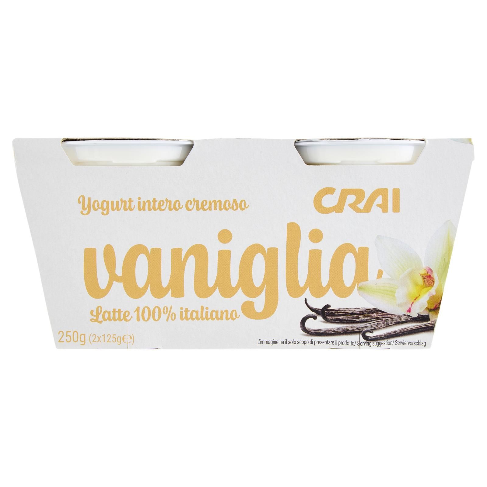 Crai Yogurt intero cremoso vaniglia 2 x 125 g