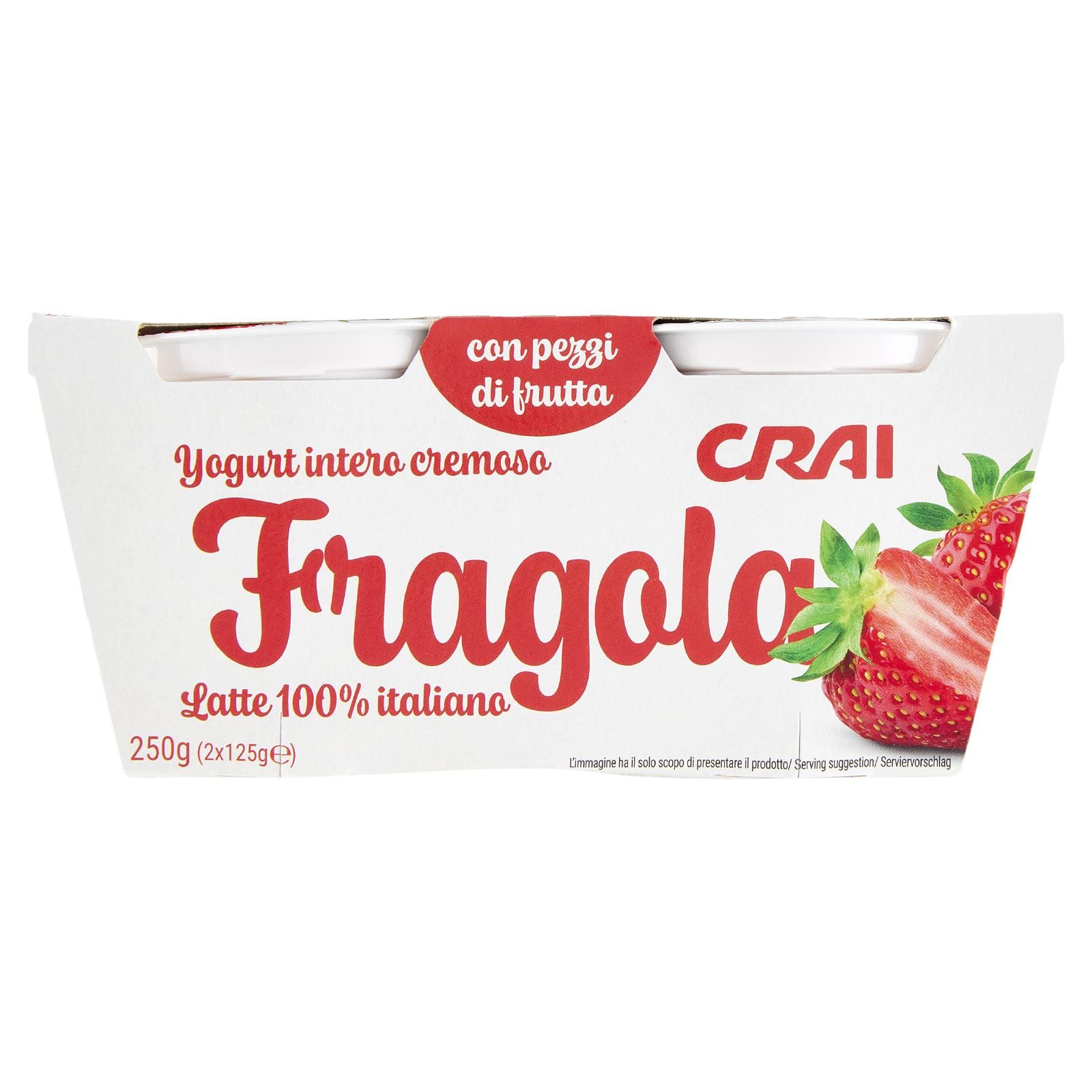 Crai Yogurt intero cremoso Fragola 2 x 125 g