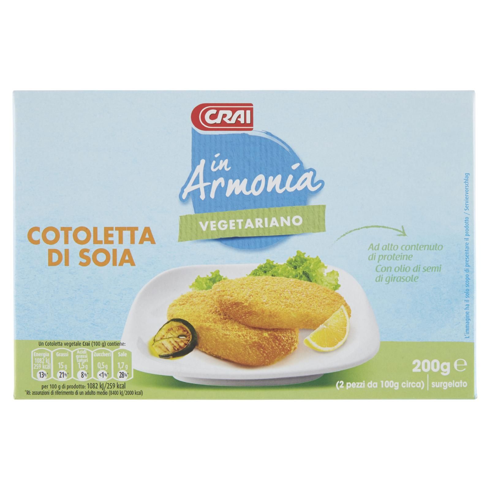 Crai in Armonia Cotoletta di Soia surgelato 2 x 100 g