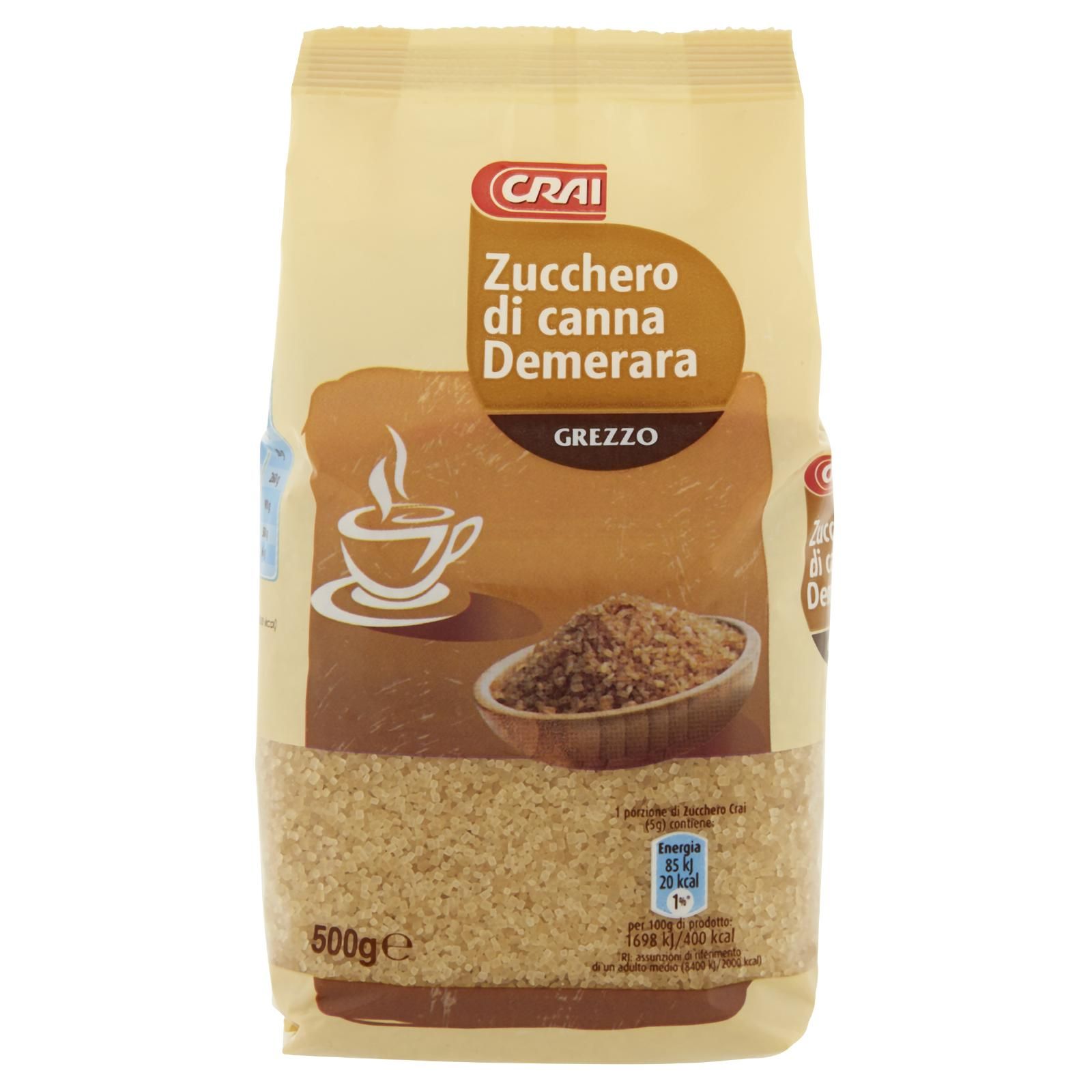 Crai Zucchero di canna Demerara Grezzo 500 g