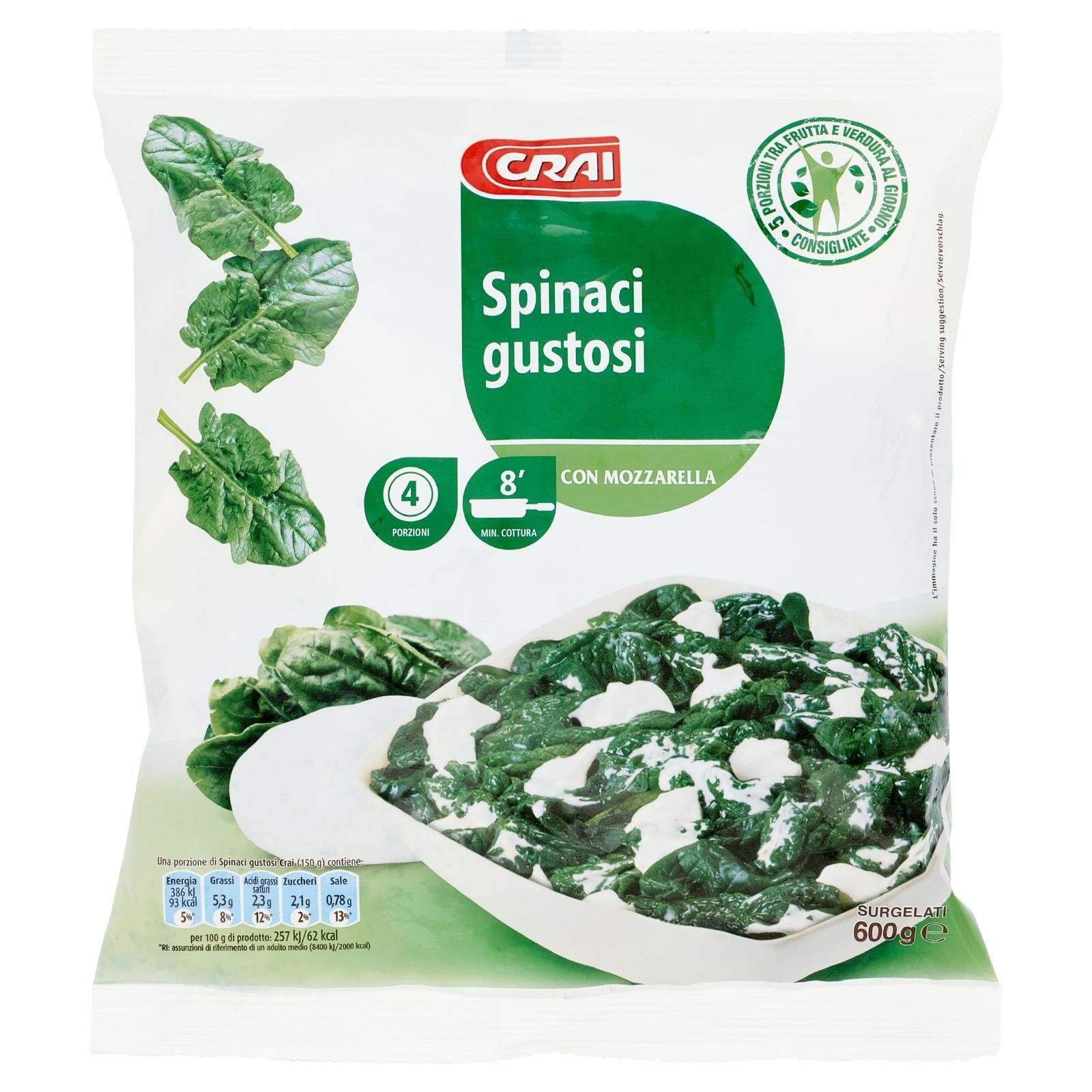 Crai Spinaci gustosi Surgelati 600 g