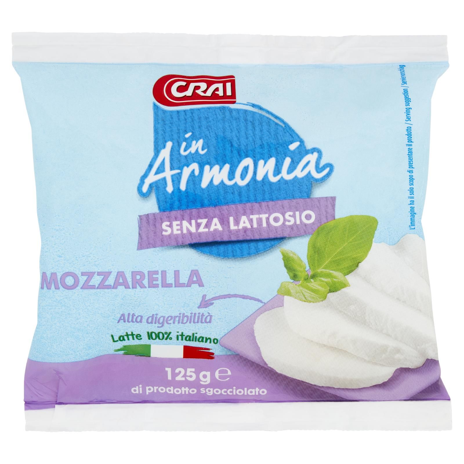 Crai in Armonia Mozzarella Senza Lattosio 125 g