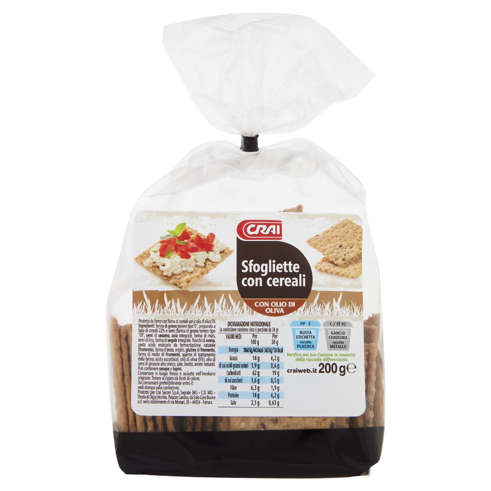 Crai Sfogliette con cereali 200 g