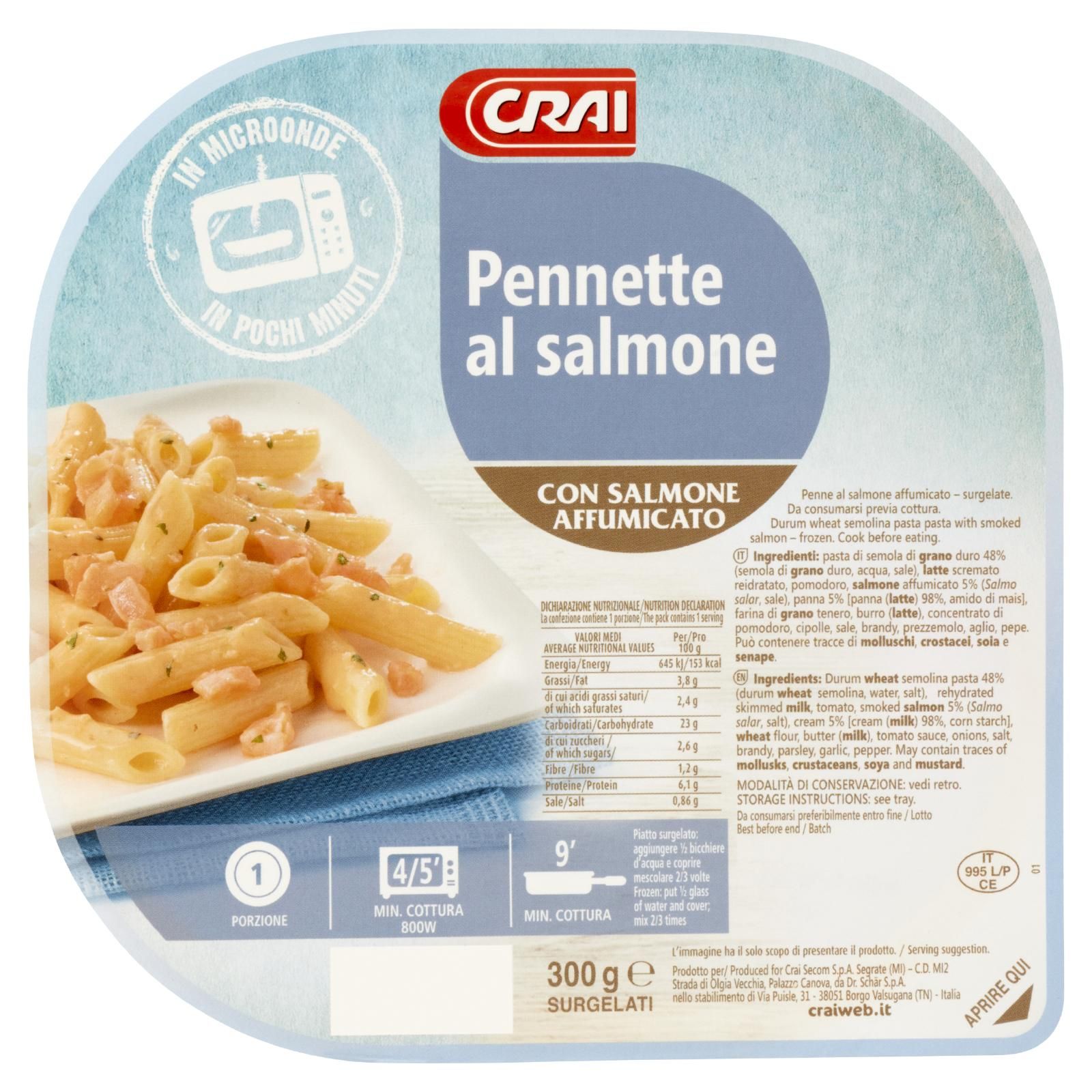 Crai Pennette al salmone 300 g