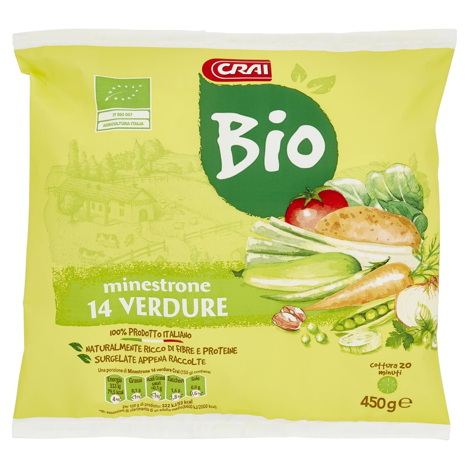 Crai Bio minestrone 14 Verdure 450 g