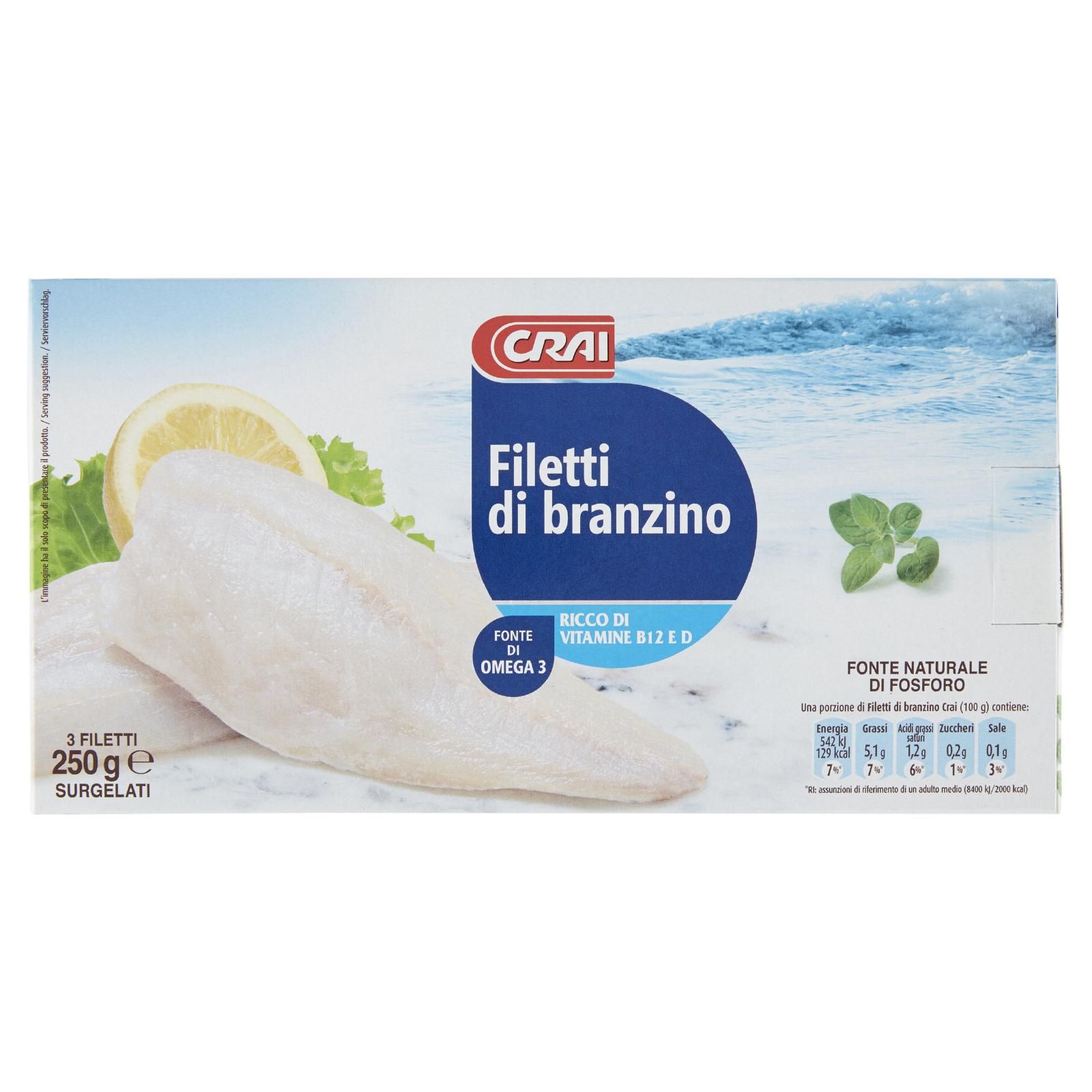 Crai Filetti di branzino 3 Filetti 250 g