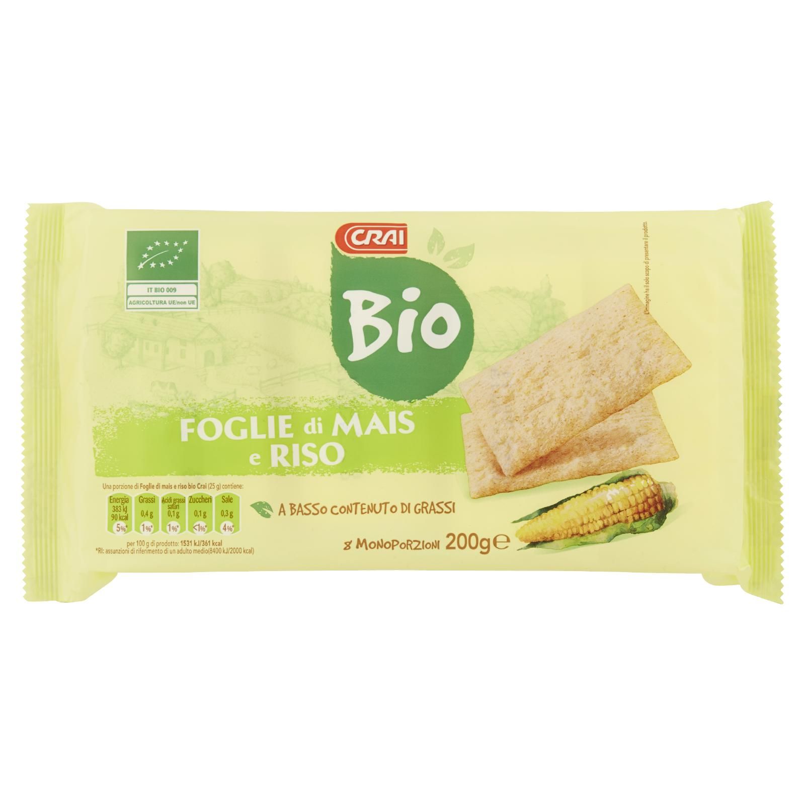 Crai Bio Foglie di Mais e Riso 200 g