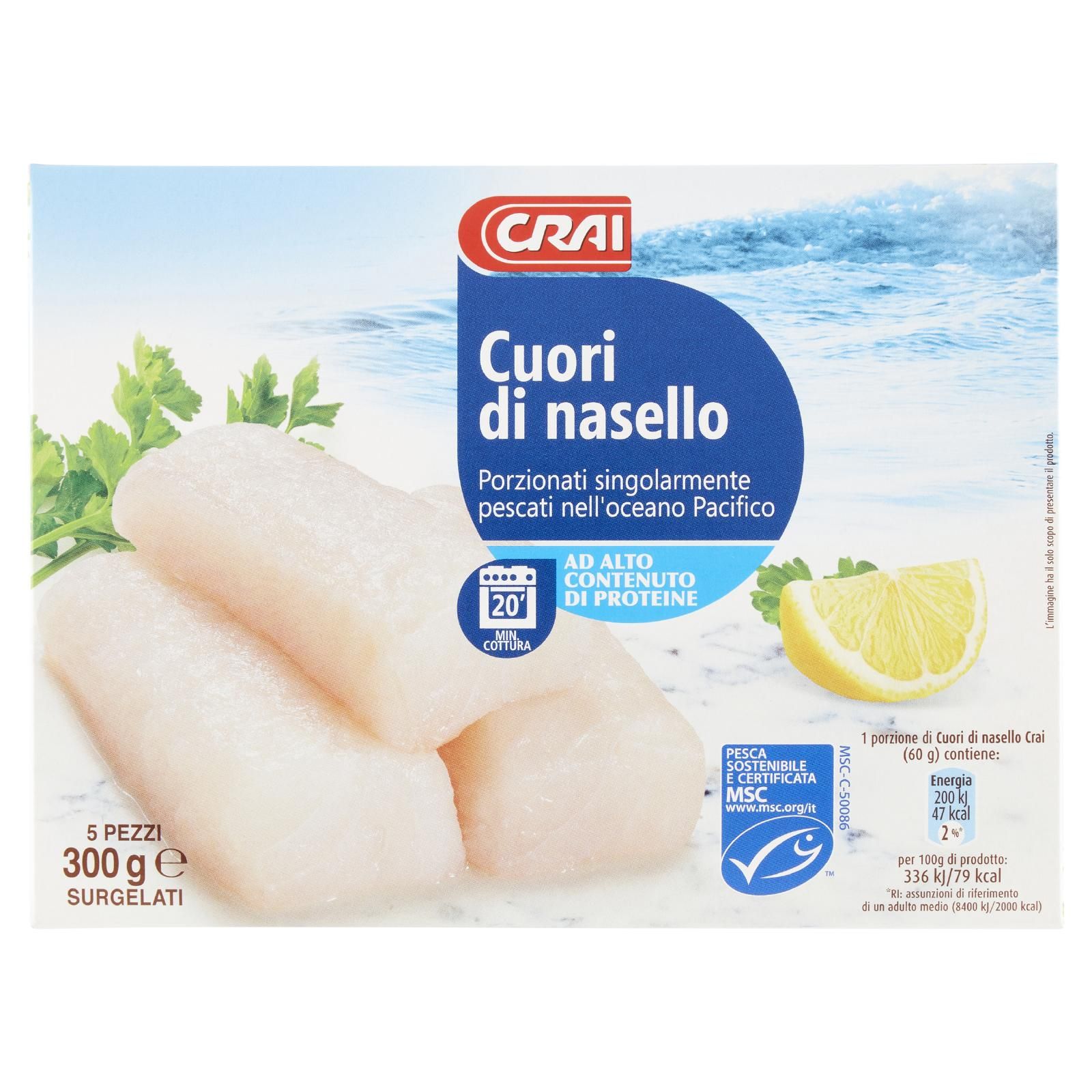 Crai Cuori di nasello Surgelati 5 x 60 g