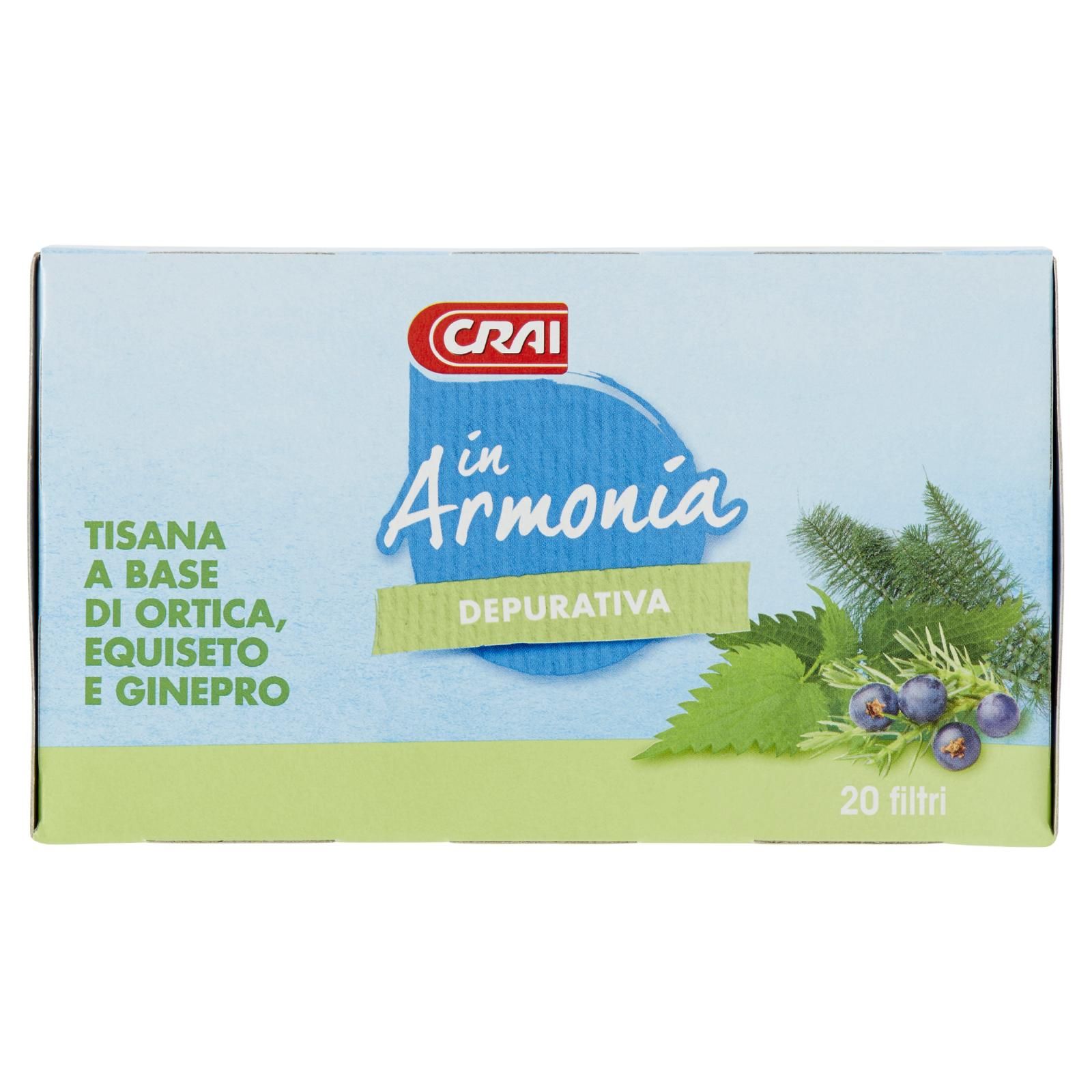 Crai in Armonia Tisana a Base di Ortica, Equiseto e Ginepro 20 x 1,85 g