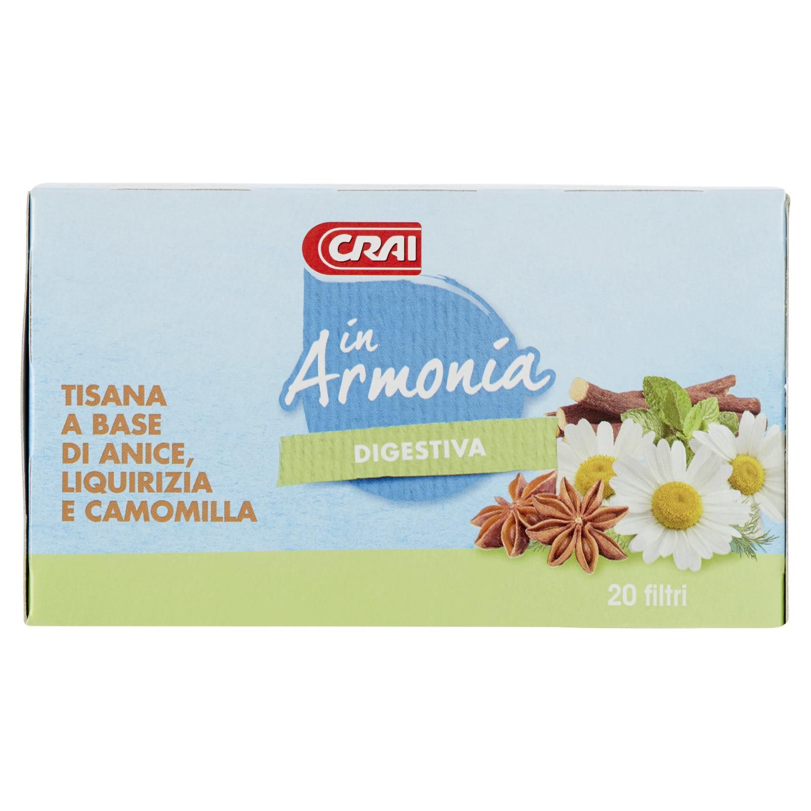 Crai in Armonia Tisana a Base di Anice, Liquirizia e Camomilla 20 x 1,85 g