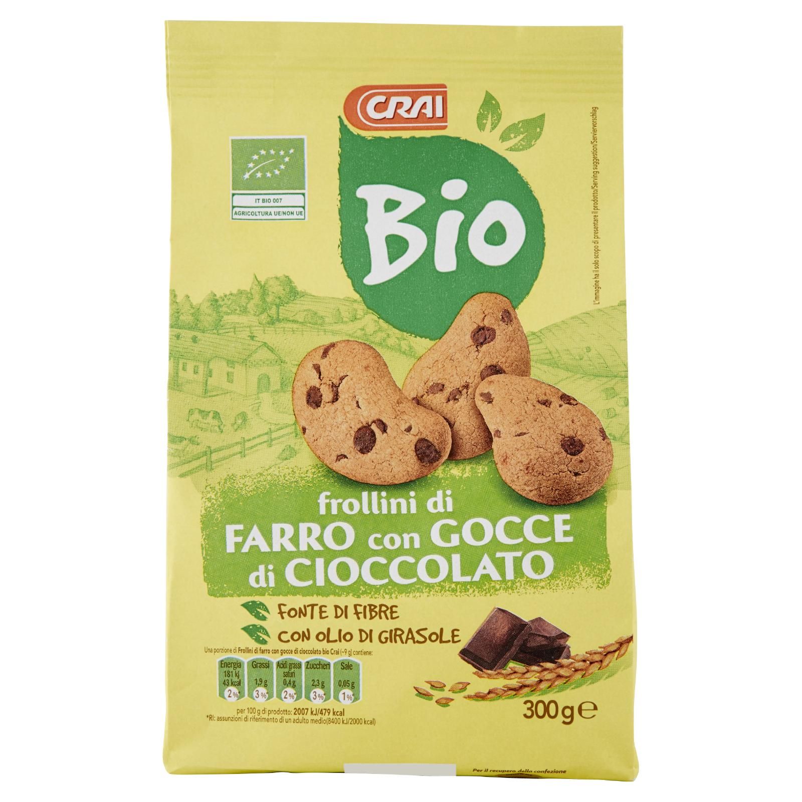 Crai Bio frollini di Farro con Gocce di Cioccolato 300 g