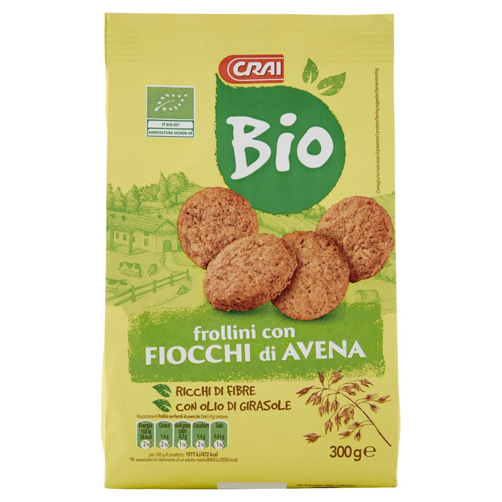 Crai Bio frollini di Fiocchi di Avena 300 g