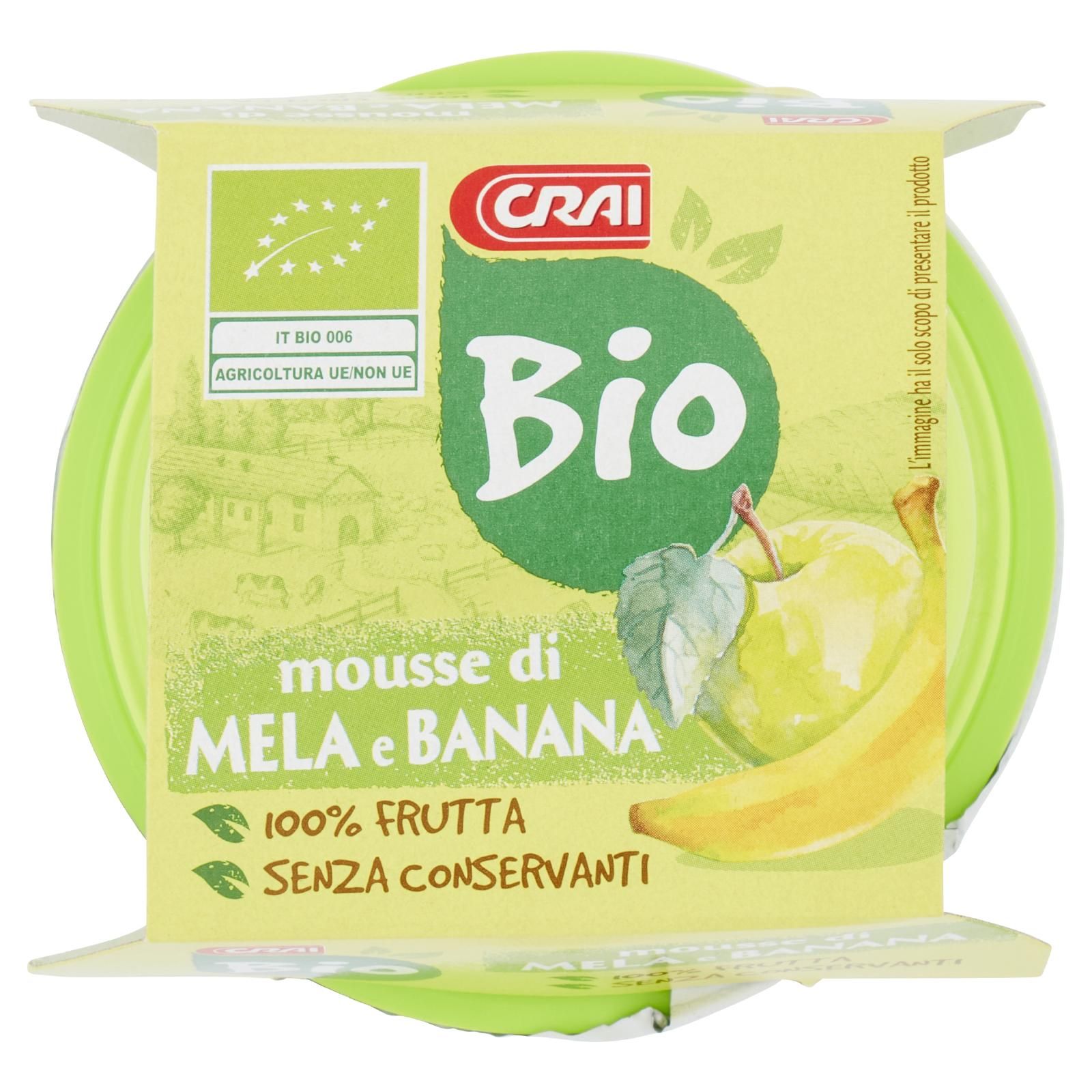 Crai Bio mousse di Mela e Banana 2 x 100 g