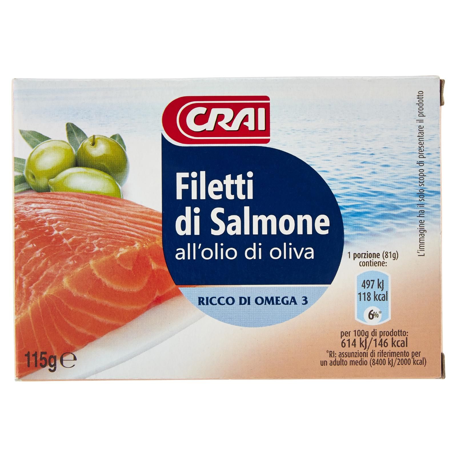 Crai Filetti di Salmone all'olio di oliva 115 g