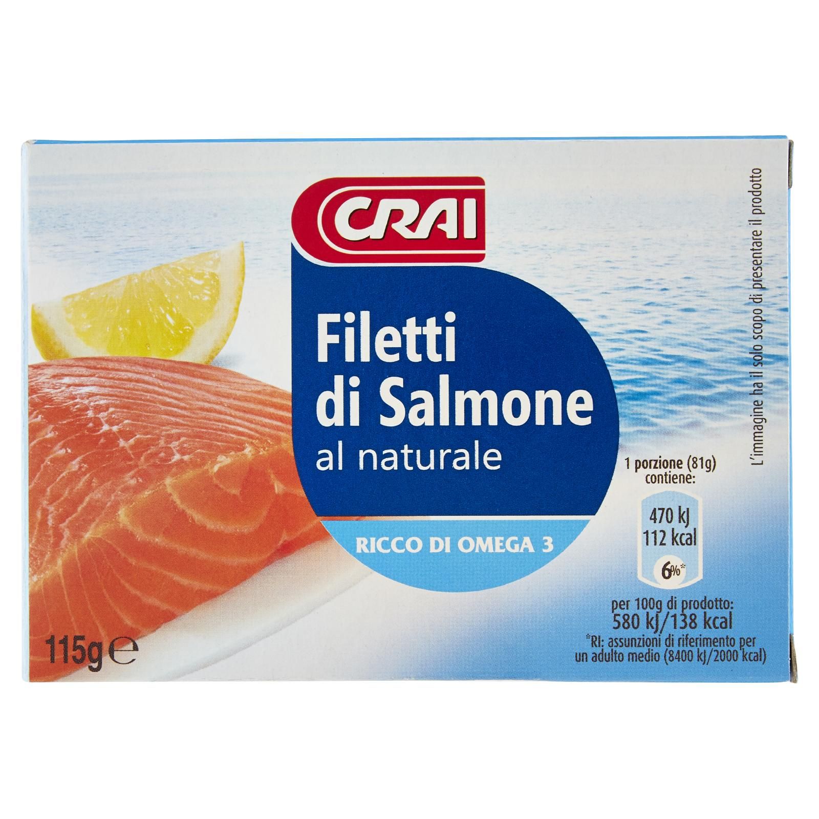 Crai Filetti di Salmone al naturale 115 g