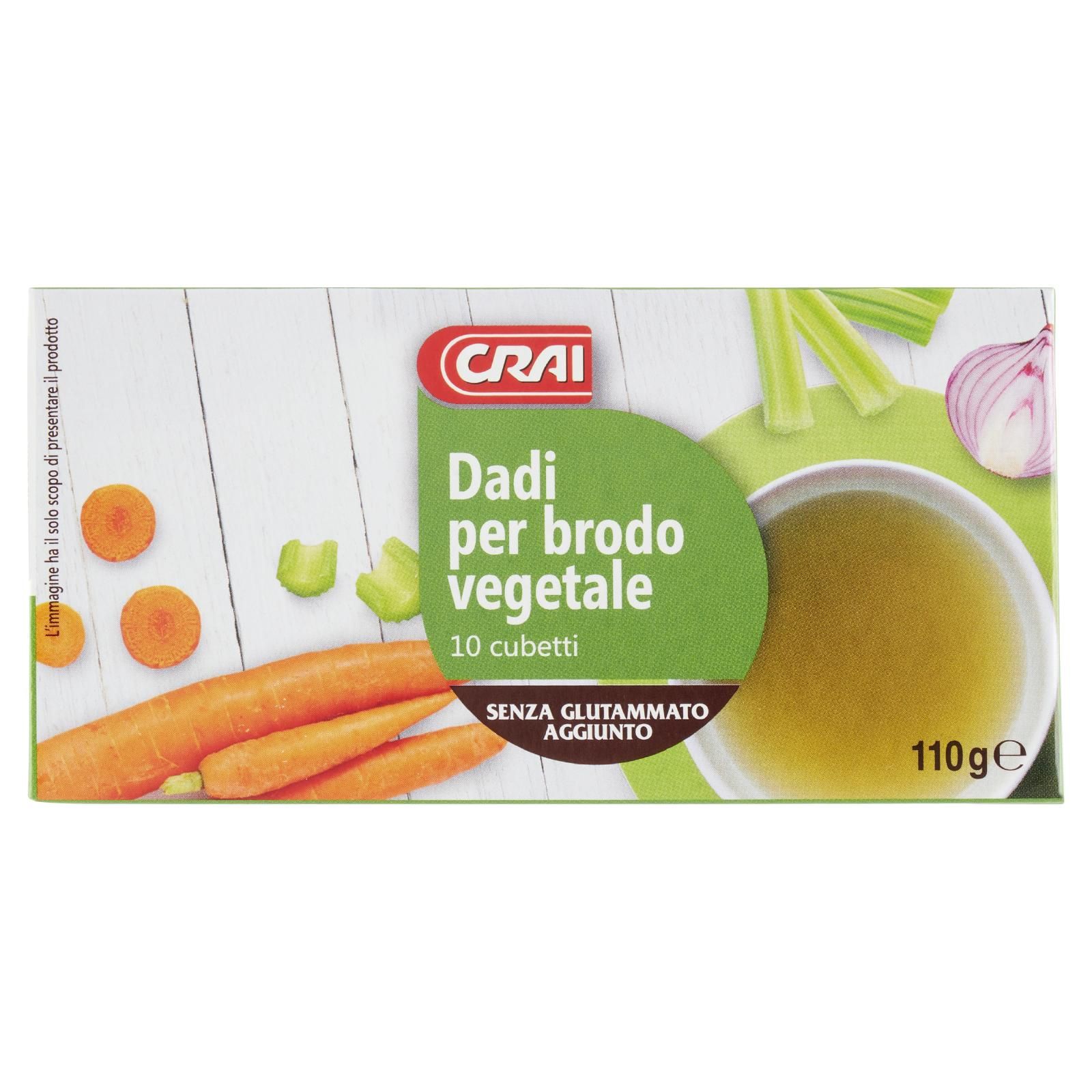 Crai Dadi per brodo vegetale 10 cubetti 110 g