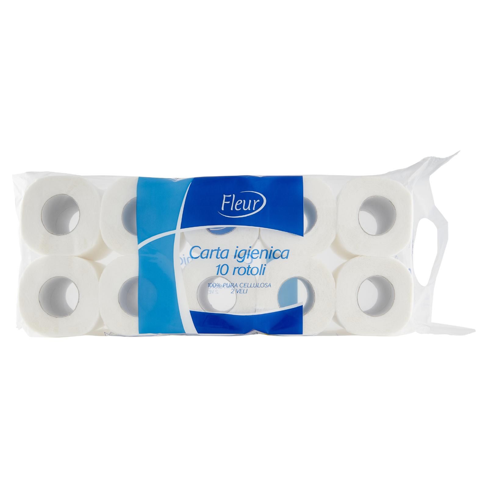 Fleur Carta igienica 2 Veli 10 rotoli