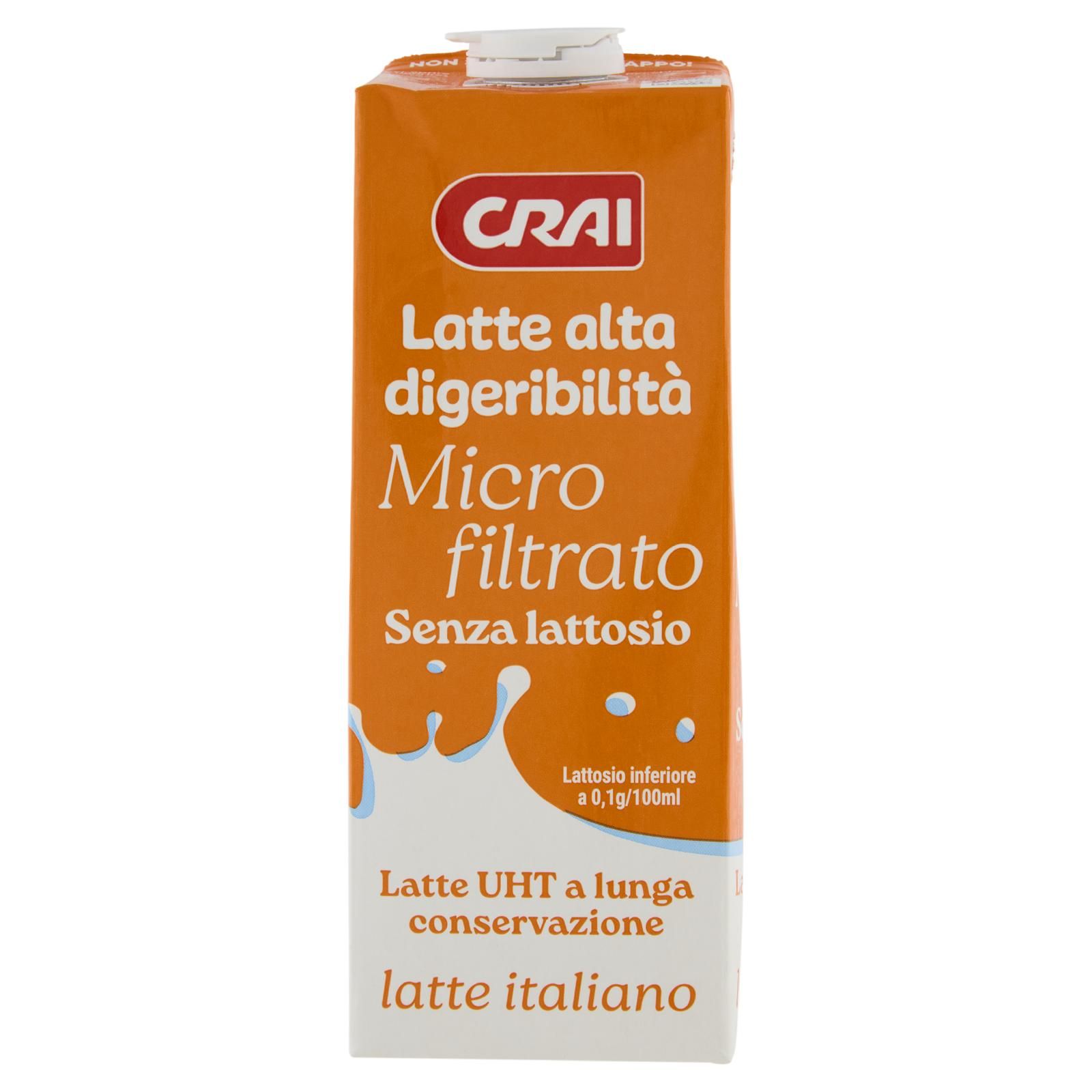 Crai Latte alta digeribilità Microfiltrato Senza lattosio 1000 ml