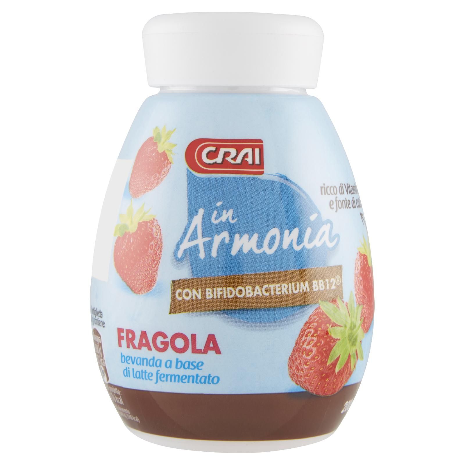Crai in Armonia Fragola bevanda a base di latte fermentato 200 g