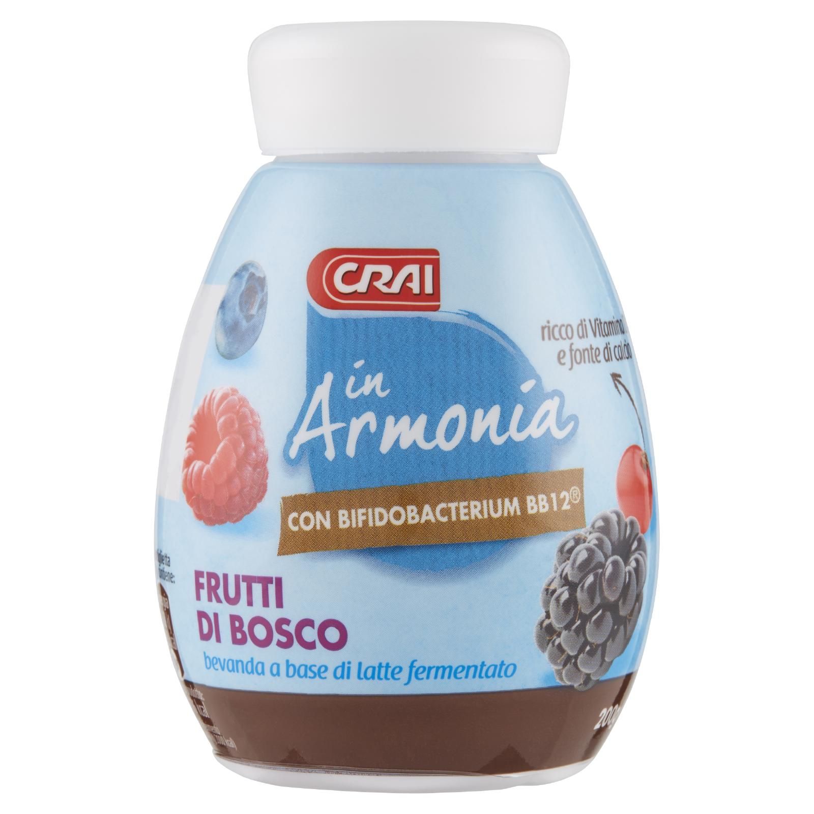 Crai in Armonia Frutti di Bosco bevanda a base di latte fermentato 200 g