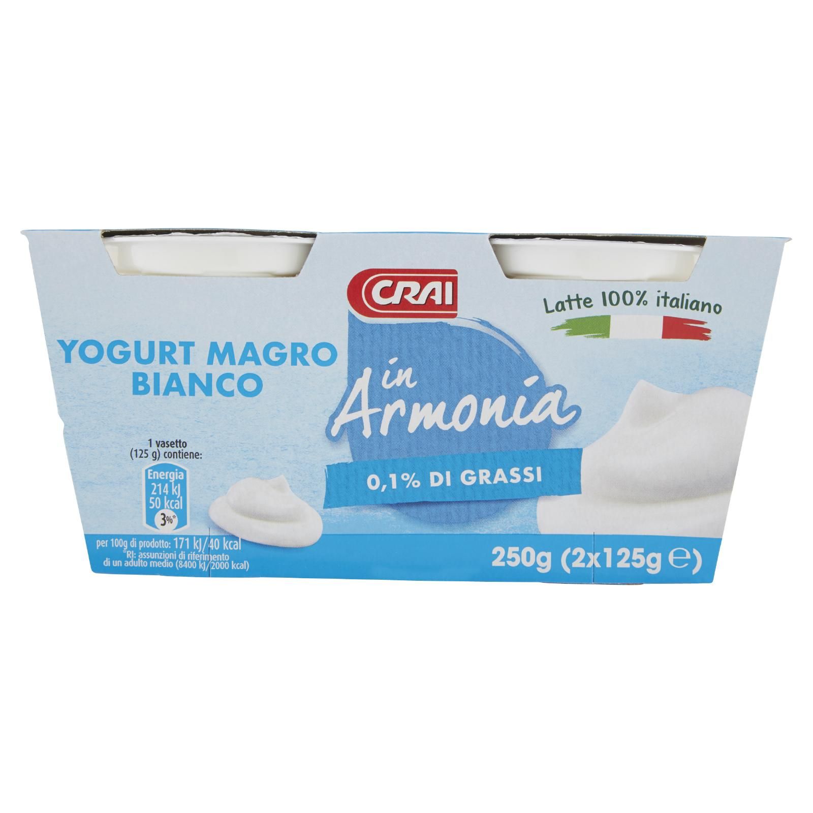 Crai in Armonia Yogurt Magro Bianco 2 x 125 g