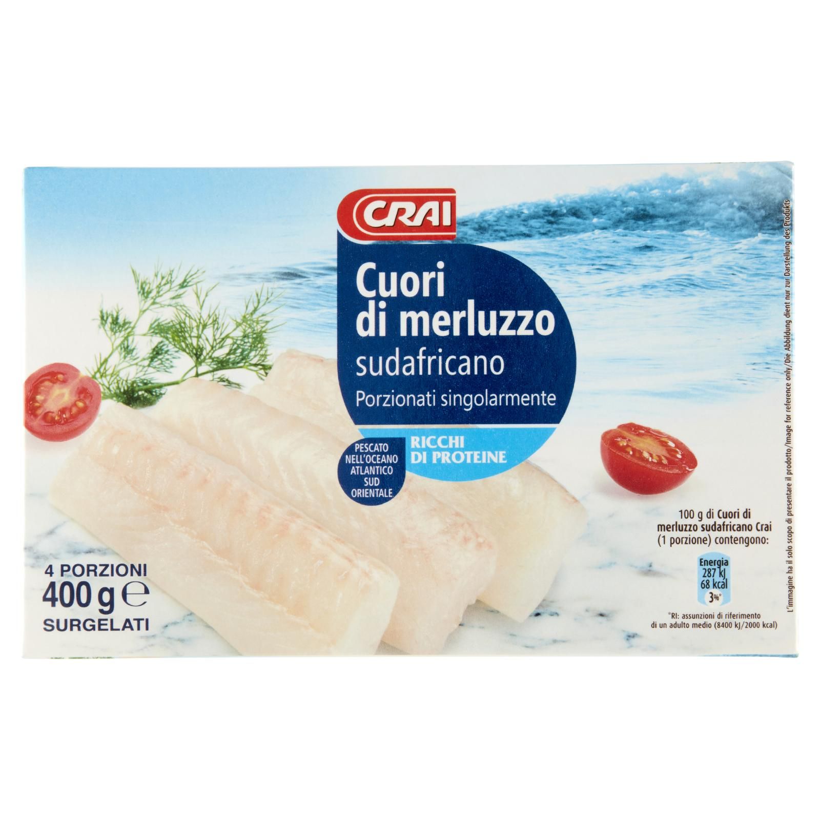 Crai Cuori di merluzzo sudafricano Surgelati 400 g
