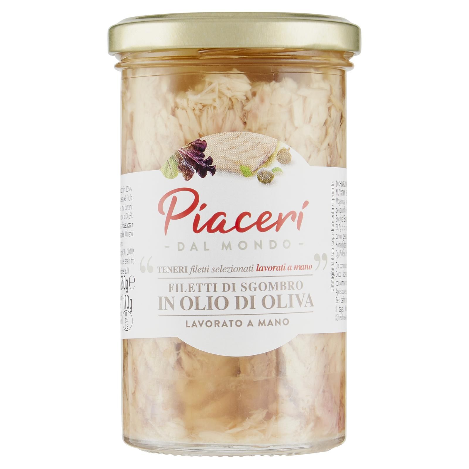 Piaceri dal Mondo Filetti Di Sgombro In Olio Di Oliva 250 g