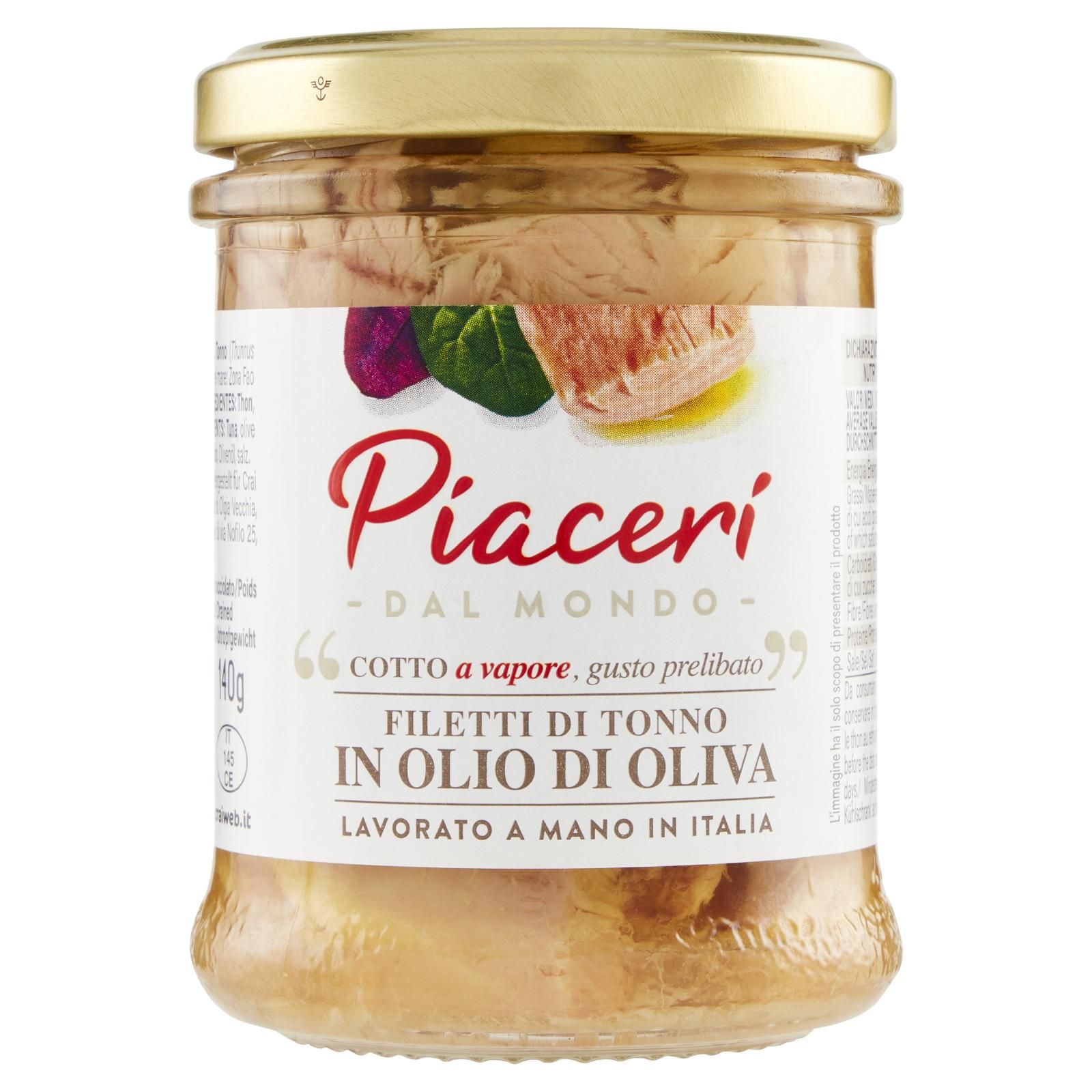 Piaceri dal Mondo Filetti di Tonno In Olio di Oliva 200 g