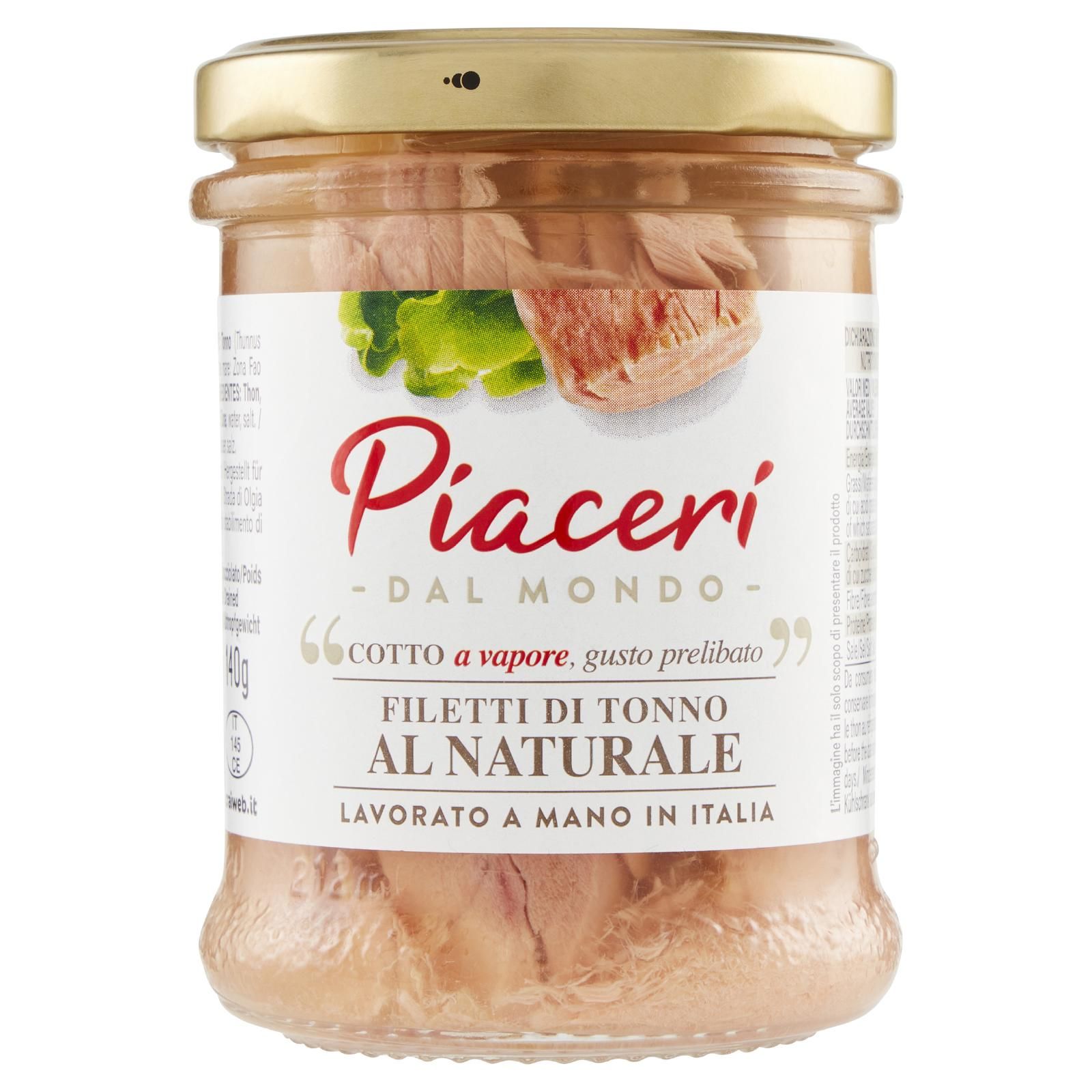 Piaceri dal Mondo Filetti di Tonno Al Naturale 200 g