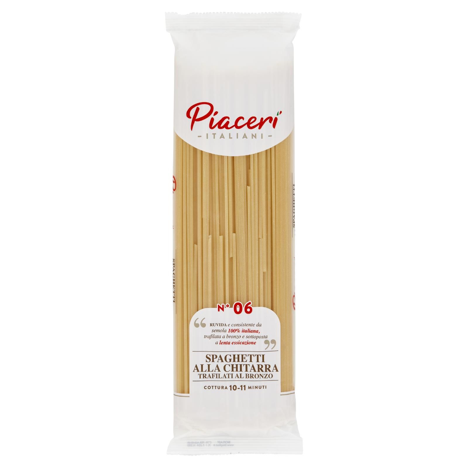 Piaceri Italiani Spaghetti alla Chitarra Trafilati al Bronzo N° 06 500 g