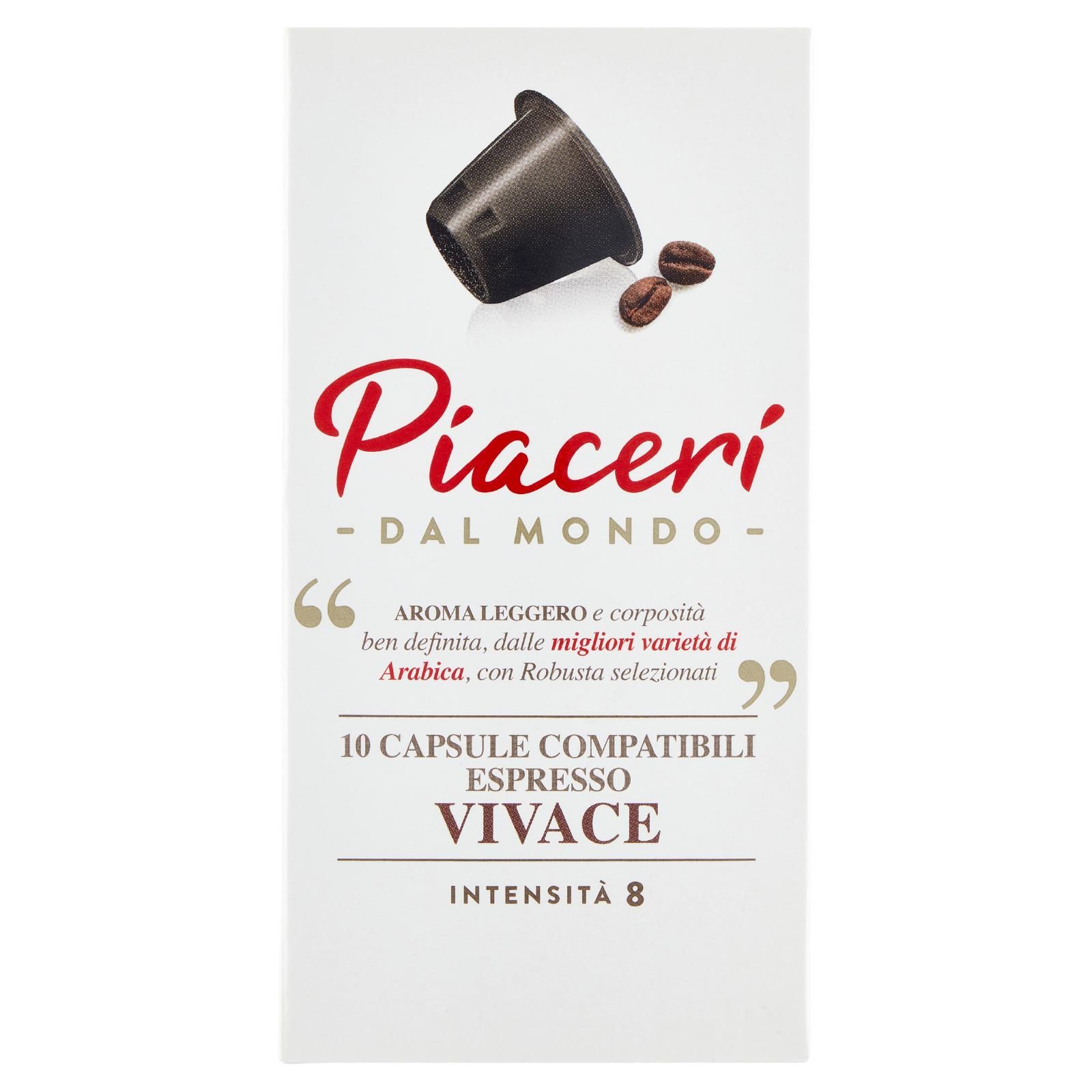Piaceri dal Mondo Capsule Compatibili Espresso Vivace 10 x 5 g
