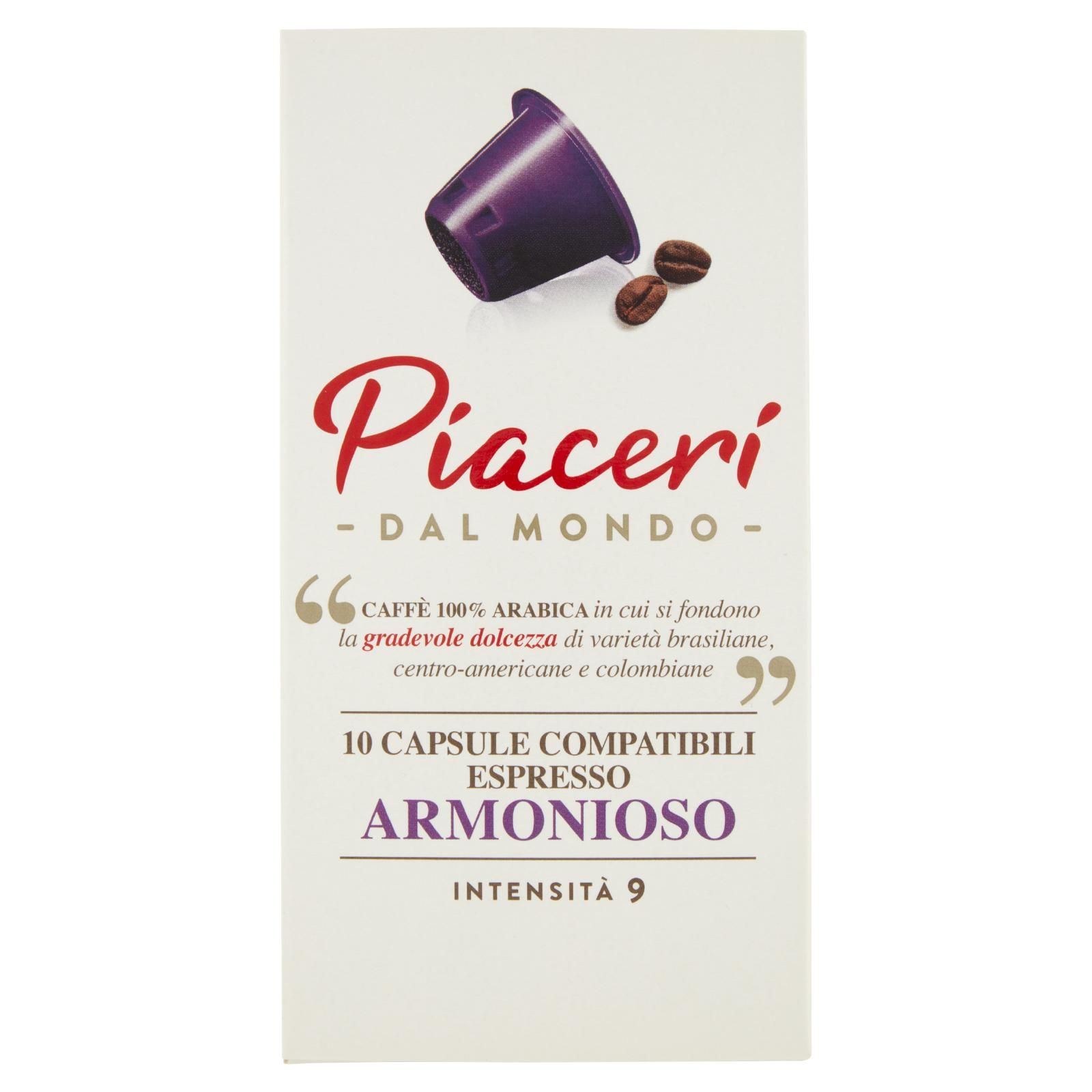 Piaceri dal Mondo 10 Capsule Compatibili Espresso Armonioso 10 x 5g