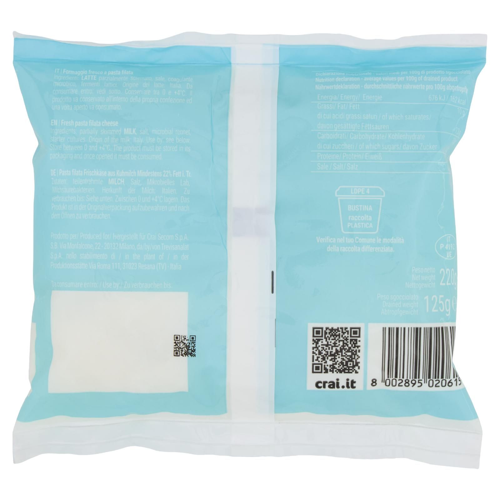 Crai Mozzarella Light 125 g