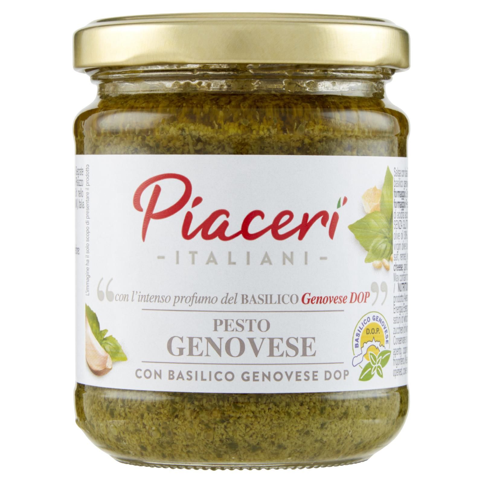 Piaceri Italiani Pesto Genovese con Basilico Genovese DOP 180 g