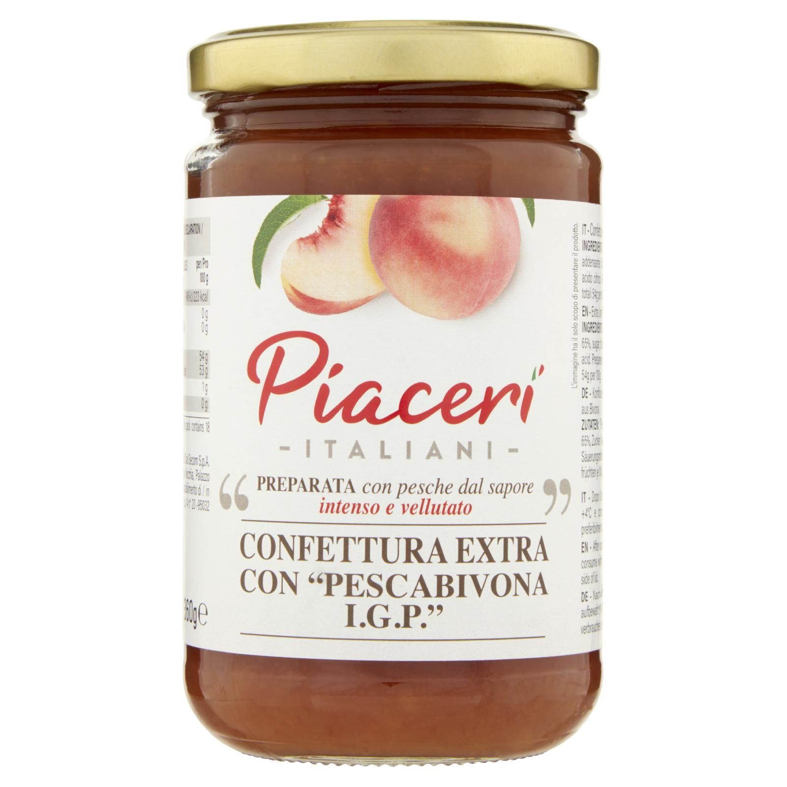 Piaceri Italiani Confettura Extra con "Pescabivona I.G.P." 360 g