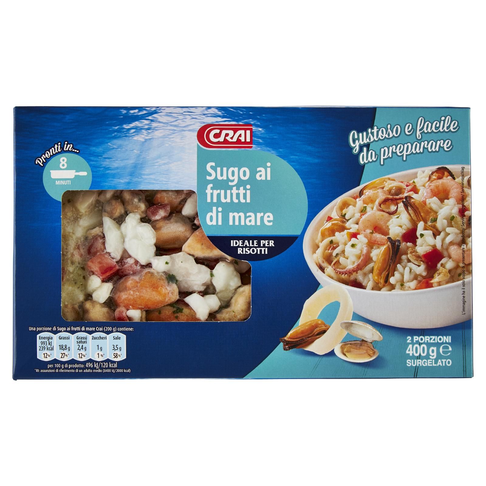 Crai Sugo ai frutti di mare Surgelato 400 g