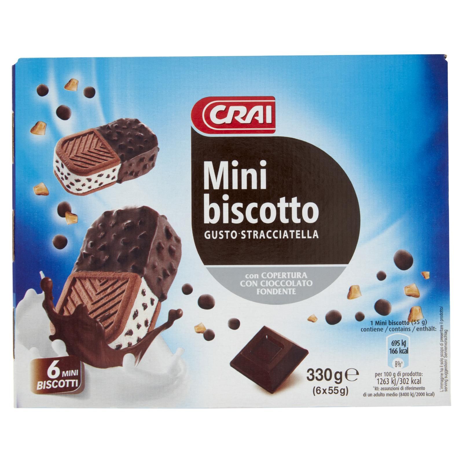 Crai Mini biscotto Gusto Stracciatella 6 x 55 g