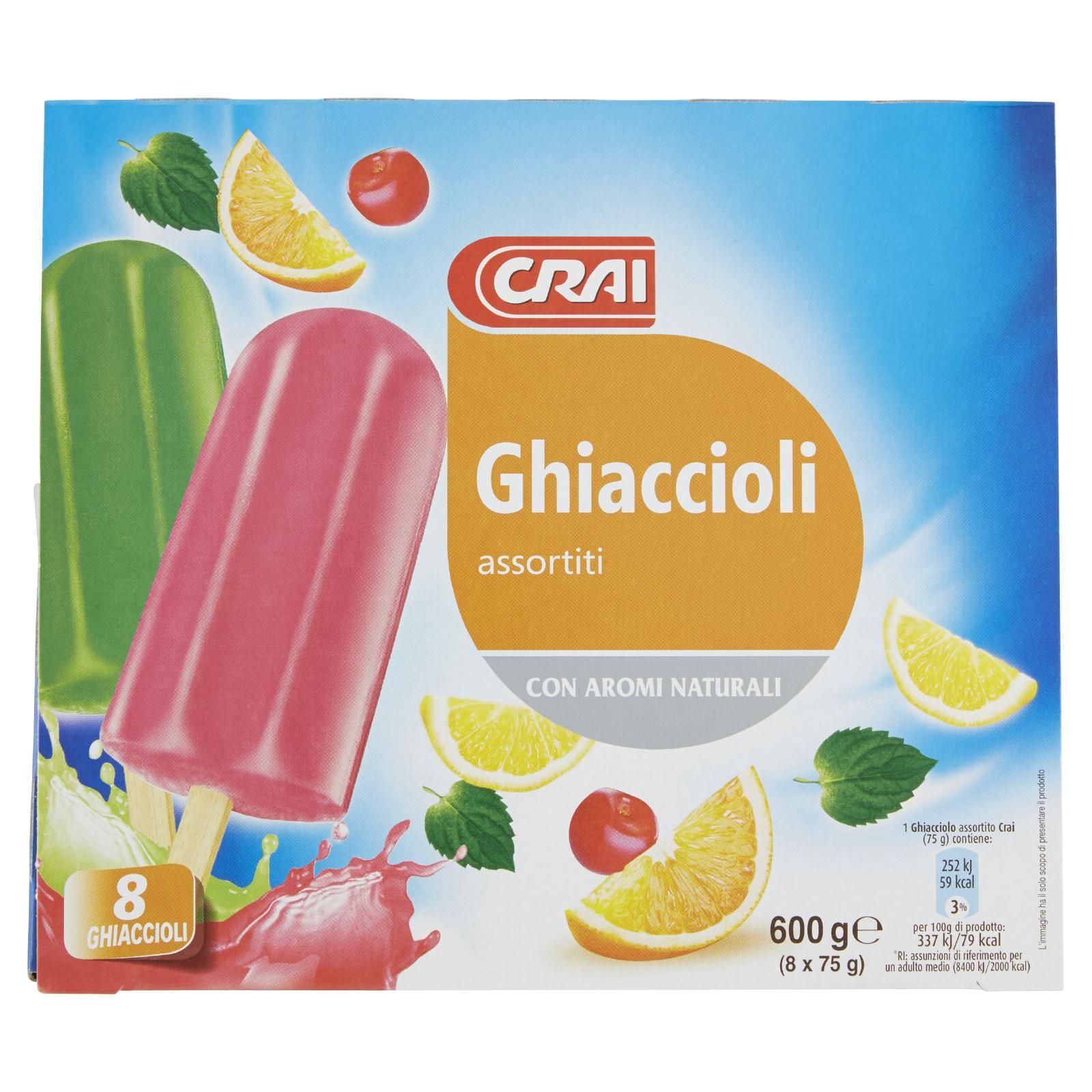Crai Ghiaccioli assortiti 8 x 75 g