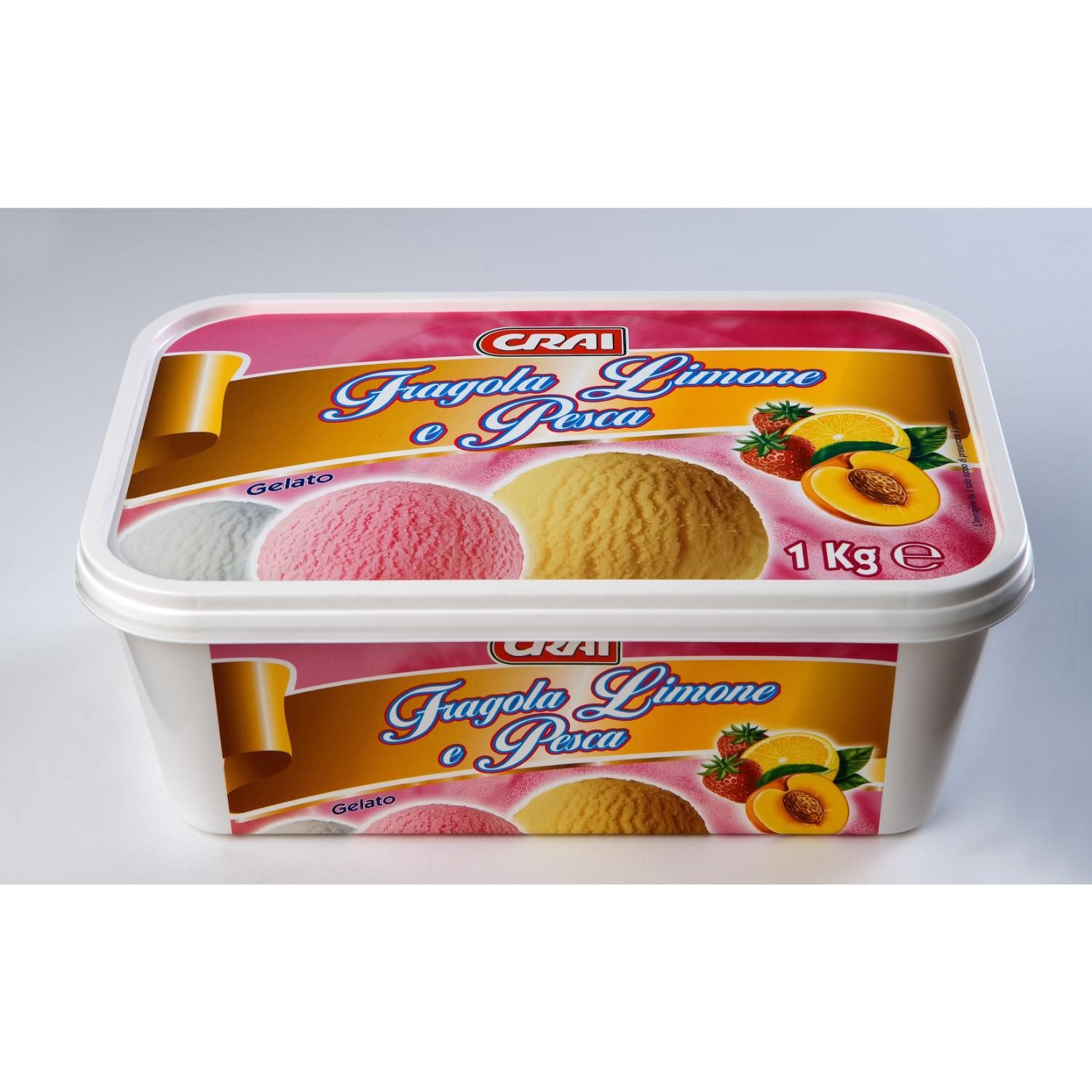 GELATO CRAI TRAD. FRAGOLA/LIMONE/PESCA