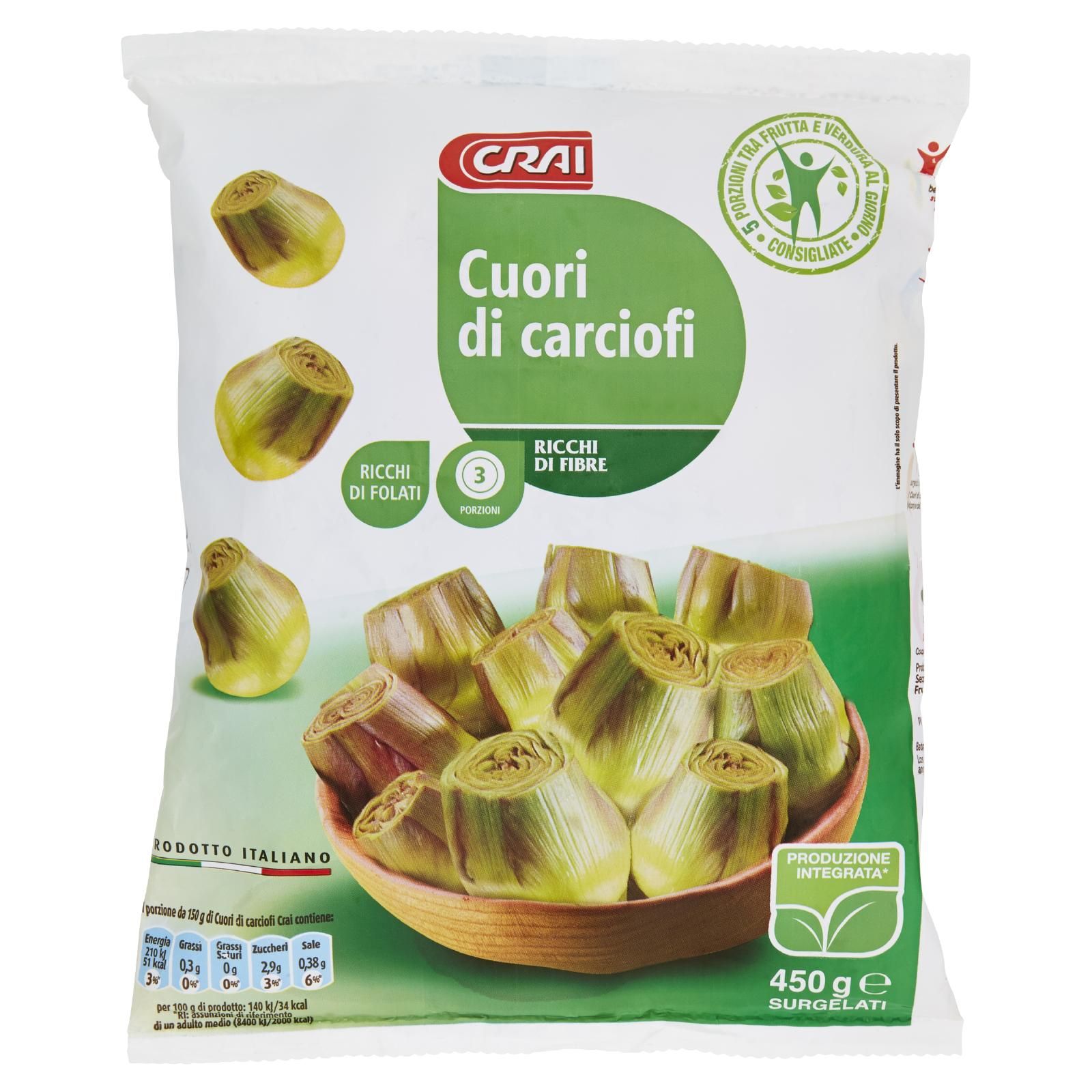 Crai Cuori di carciofi Surgelati 450 g