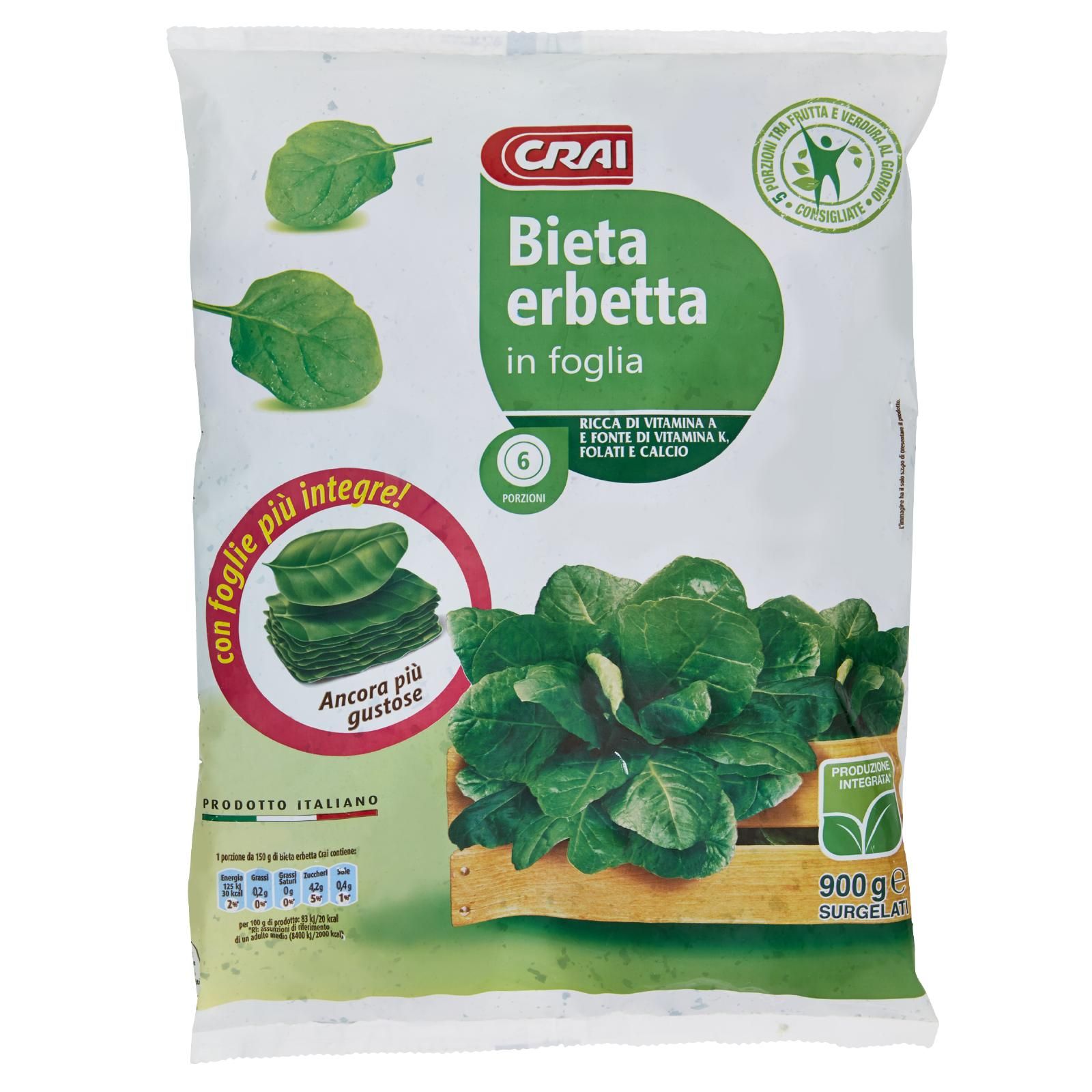Crai Bieta erbetta in foglia Surgelati 900 g